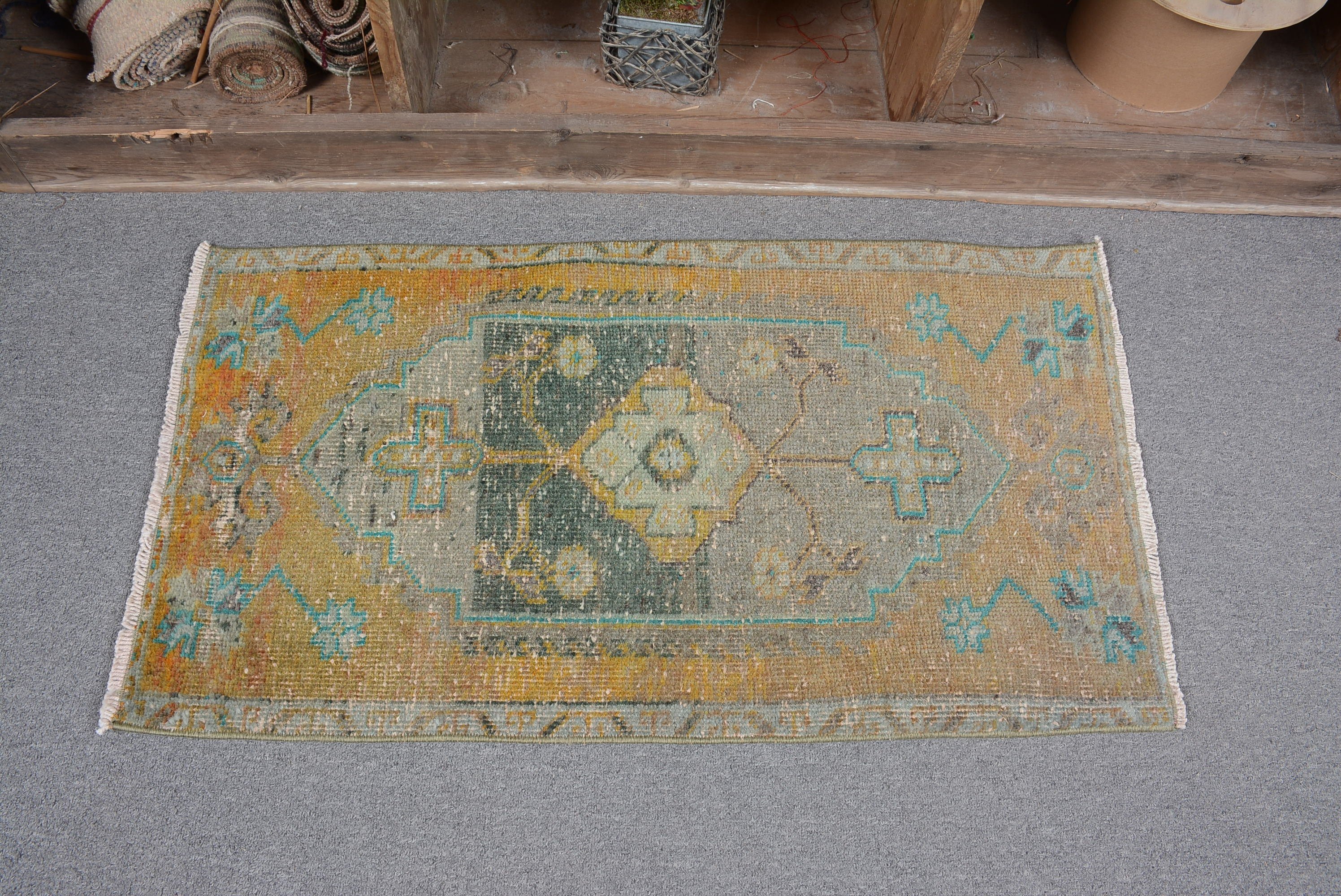 Bathroom Rug, Kitchen Rugs, Vintage Rugs, 1.8x3.1 ft Small Rugs, Turkish Rug, Home Decor Rug, Nomadic Rug, Door Mat Rug, Beige Wool Rugs