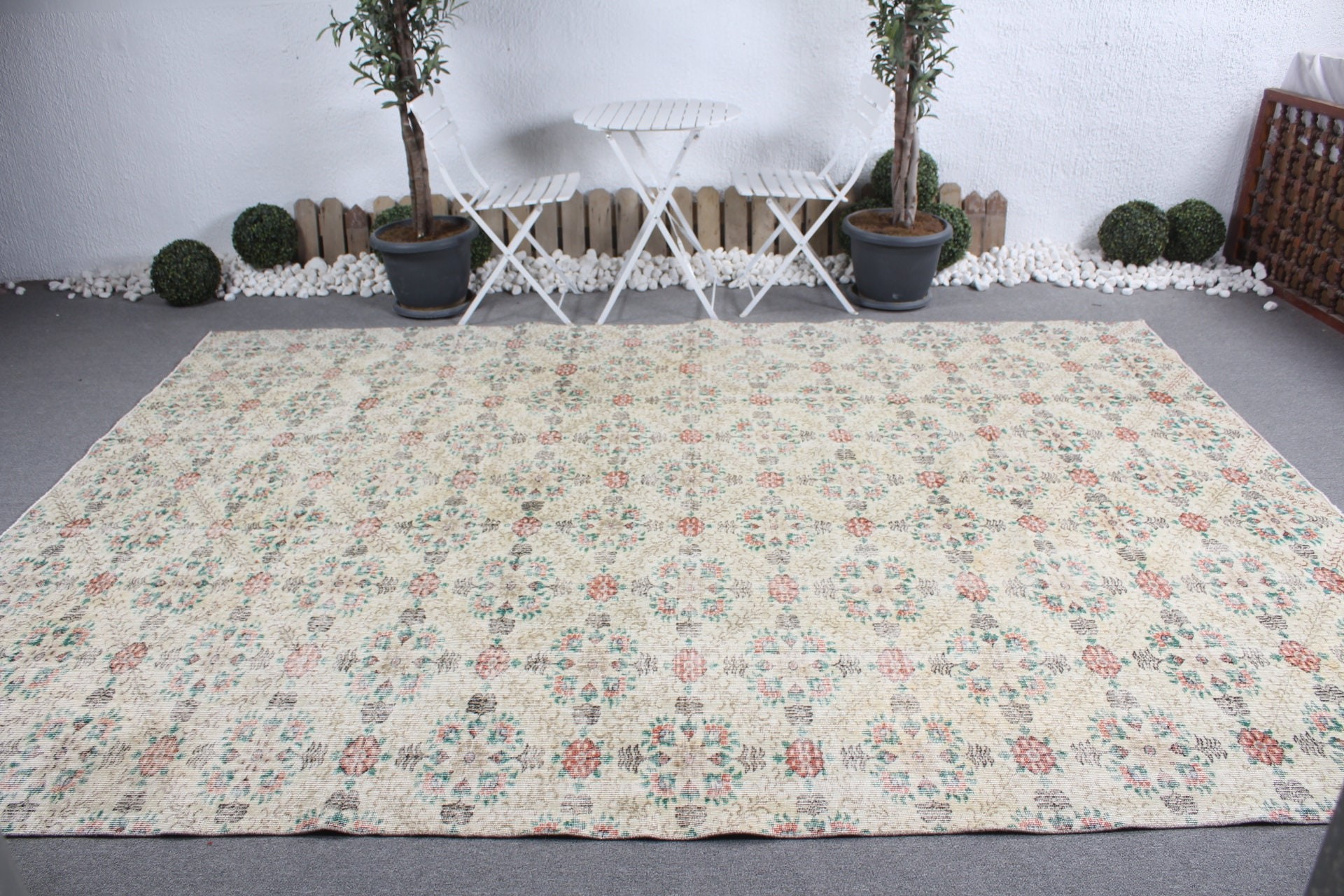 Floor Rug, Living Room Rugs, Vintage Rug, Saloon Rugs, Oushak Rug, 8.1x11.2 ft Oversize Rugs, Kitchen Rug, Turkish Rug, Beige Oushak Rugs