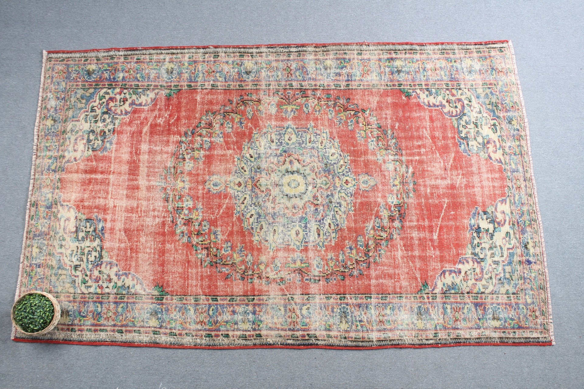 Turkish Rug, Moroccan Rug, Vintage Rugs, Red Moroccan Rug, 5.7x9.7 ft Large Rugs, Cute Rug, Living Room Rugs, Bedroom Rug, Anatolian Rug