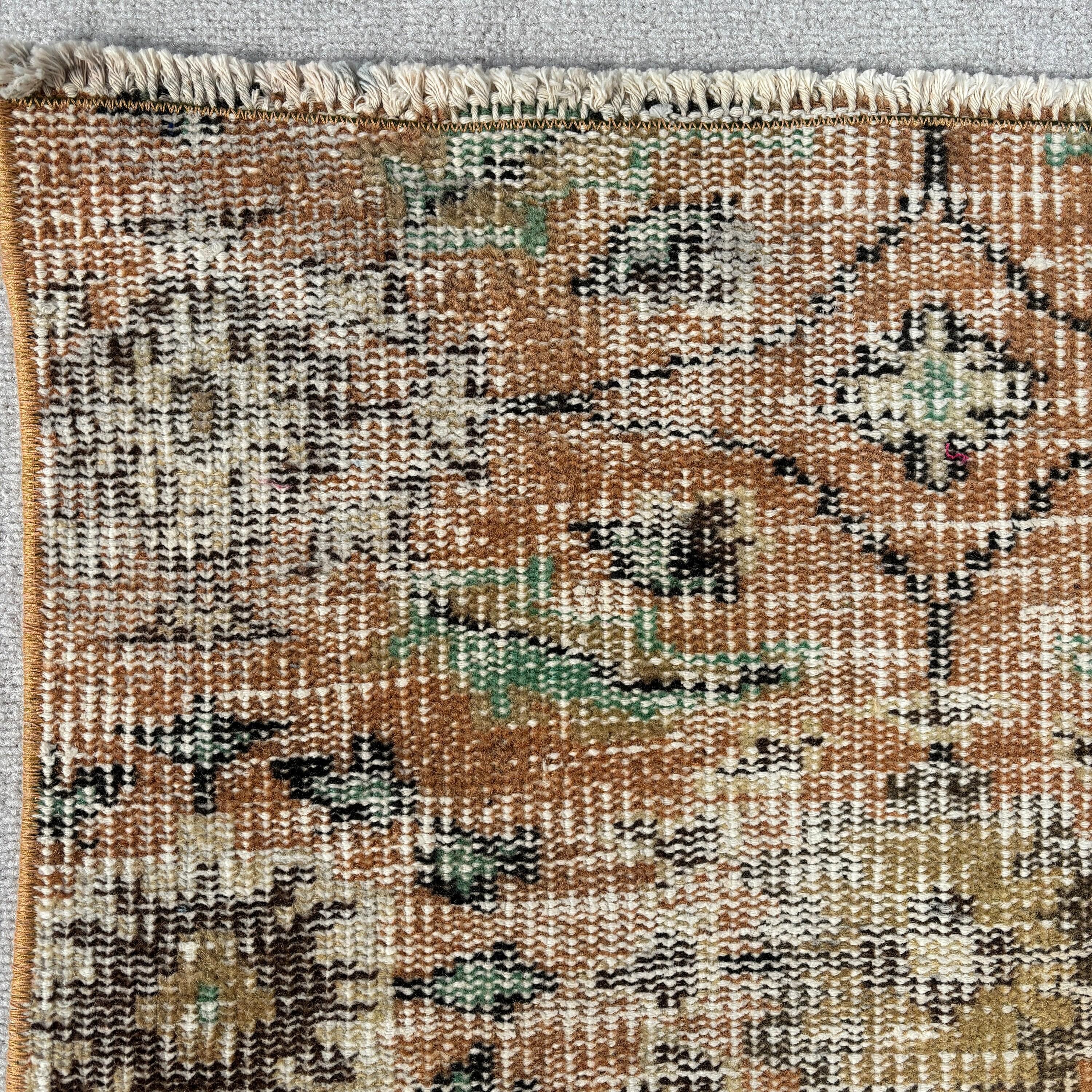 Vintage Halı, El Dokuma Halılar, Oturma Odası Halıları, Boho Halı, 5,2x7,2 ft Alan Halıları, Türk Halıları, Turuncu Anadolu Halısı, Oushak Bölge Kilimi