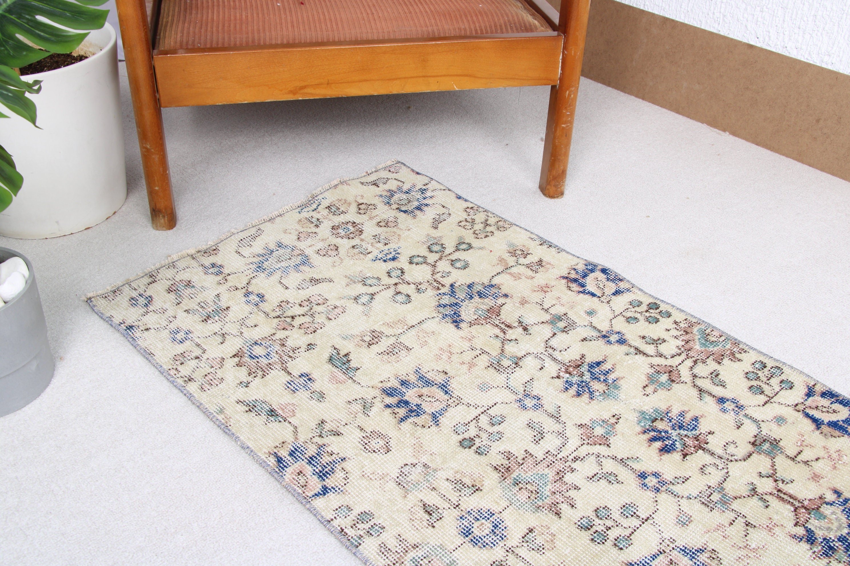 Turkish Rugs, Bathroom Rugs, Entry Rugs, 2x3.8 ft Small Rug, Flatweave Rugs, Beige Neutral Rugs, Vintage Rugs, Handmade Rug, Anatolian Rugs