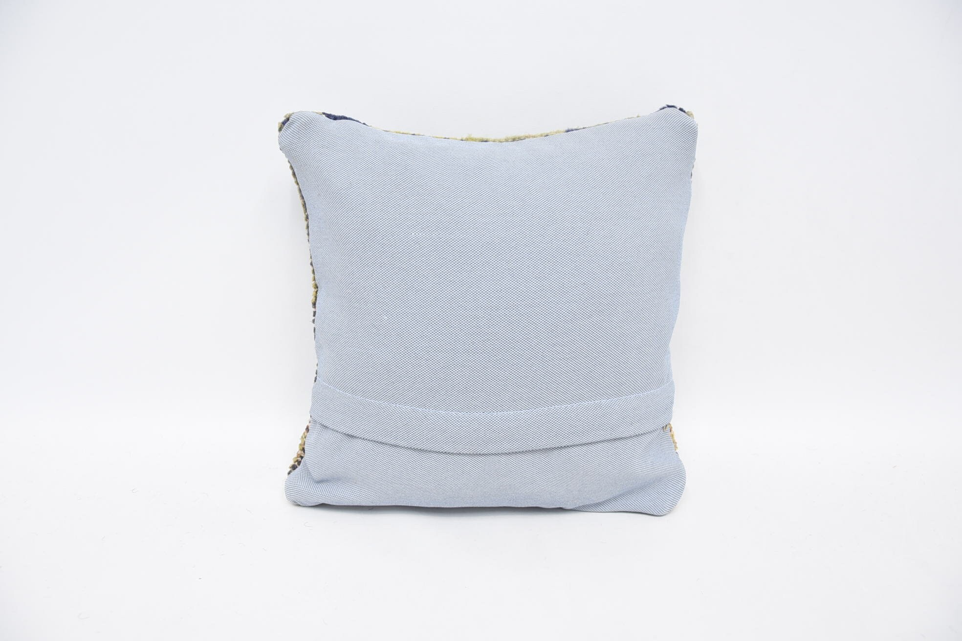 Vintage Kilim Pillow, Personalized Gift Pillow Cushion Case, Handmade Kilim Cushion, 12"x12" Blue Cushion, Ethnical Kilim Rug Pillow
