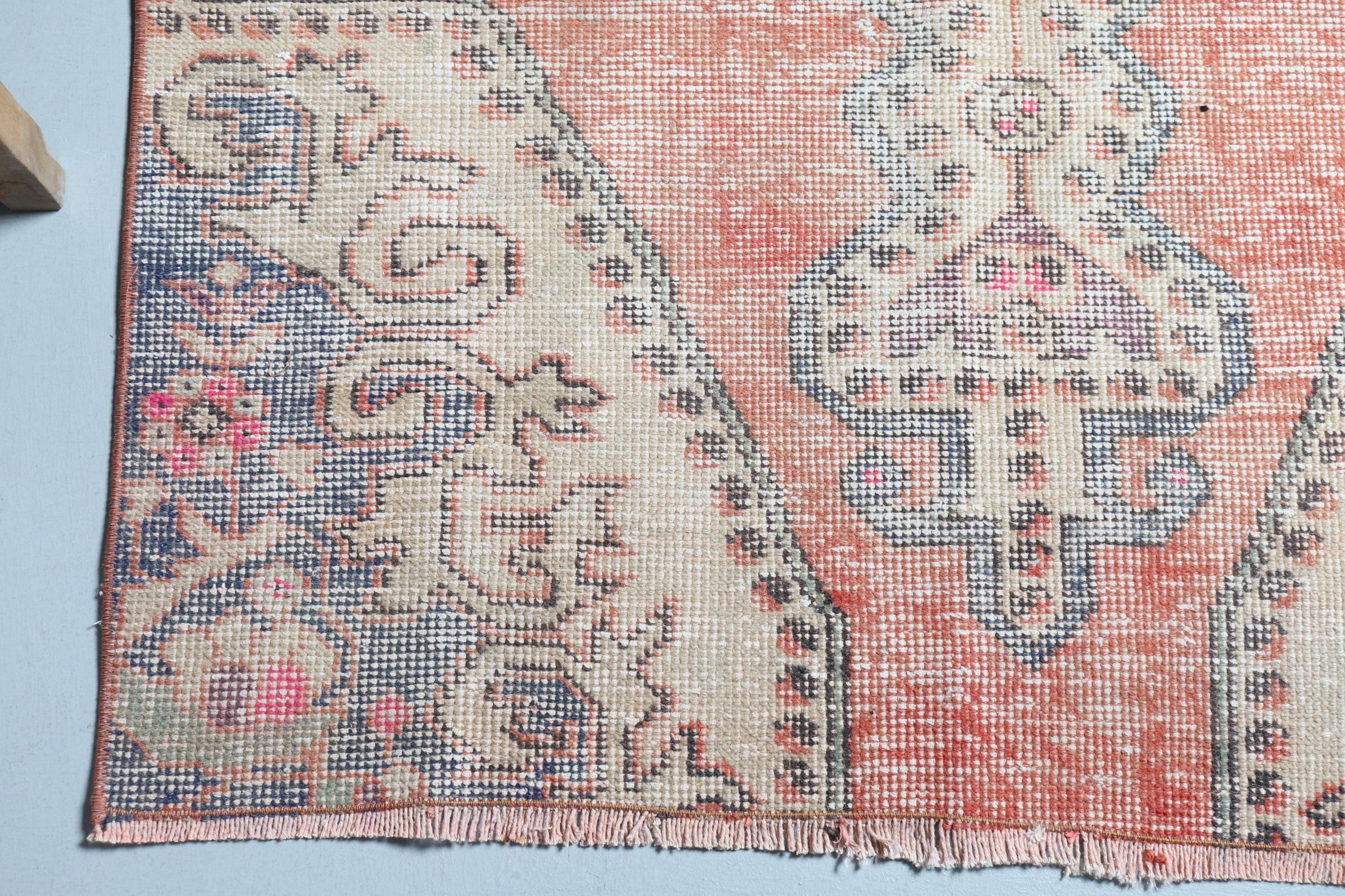 Yatak Odası Halısı, Turuncu Yün Halı, 3,7x6,4 ft Aksan Halısı, Vintage Halı, Mutfak Halıları, Anadolu Halısı, Çocuk Halısı, Türk Halısı, Havalı Halılar