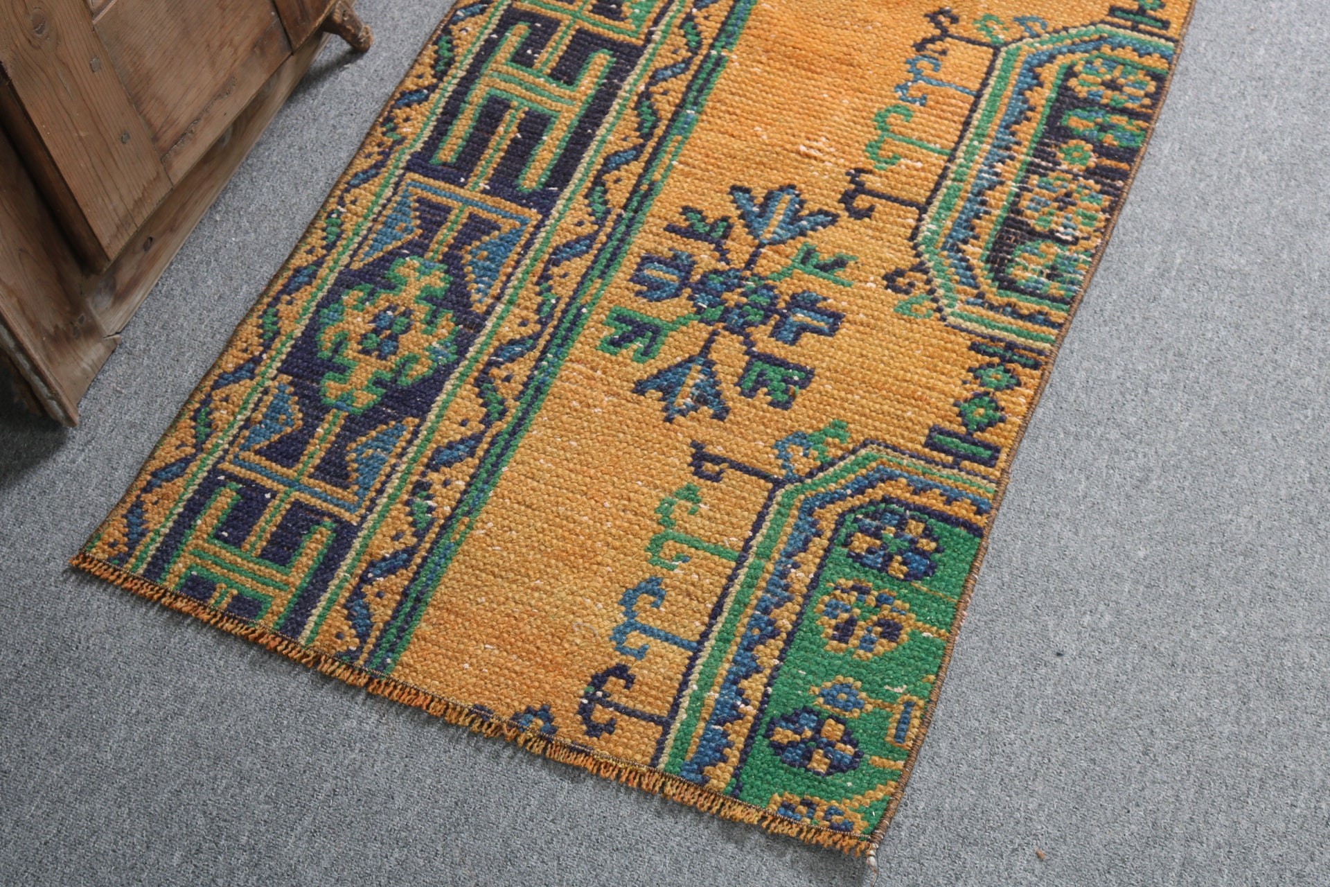 Tribal Rug, Bath Rugs, Yellow Kitchen Rugs, Modern Rugs, Turkish Rugs, Moroccan Rugs, Vintage Rug, 2x3.5 ft Small Rugs, Wall Hanging Rugs