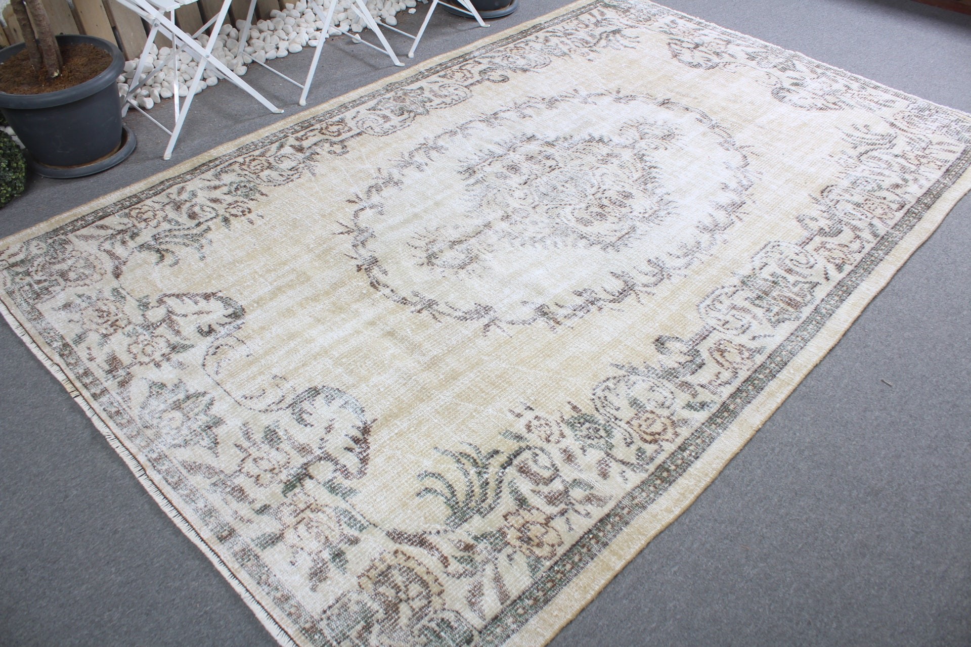 Eclectic Rugs, Turkish Rug, 5.8x9.3 ft Large Rug, Vintage Rug, Living Room Rug, Bedroom Rug, Beige Moroccan Rug, Oriental Rug