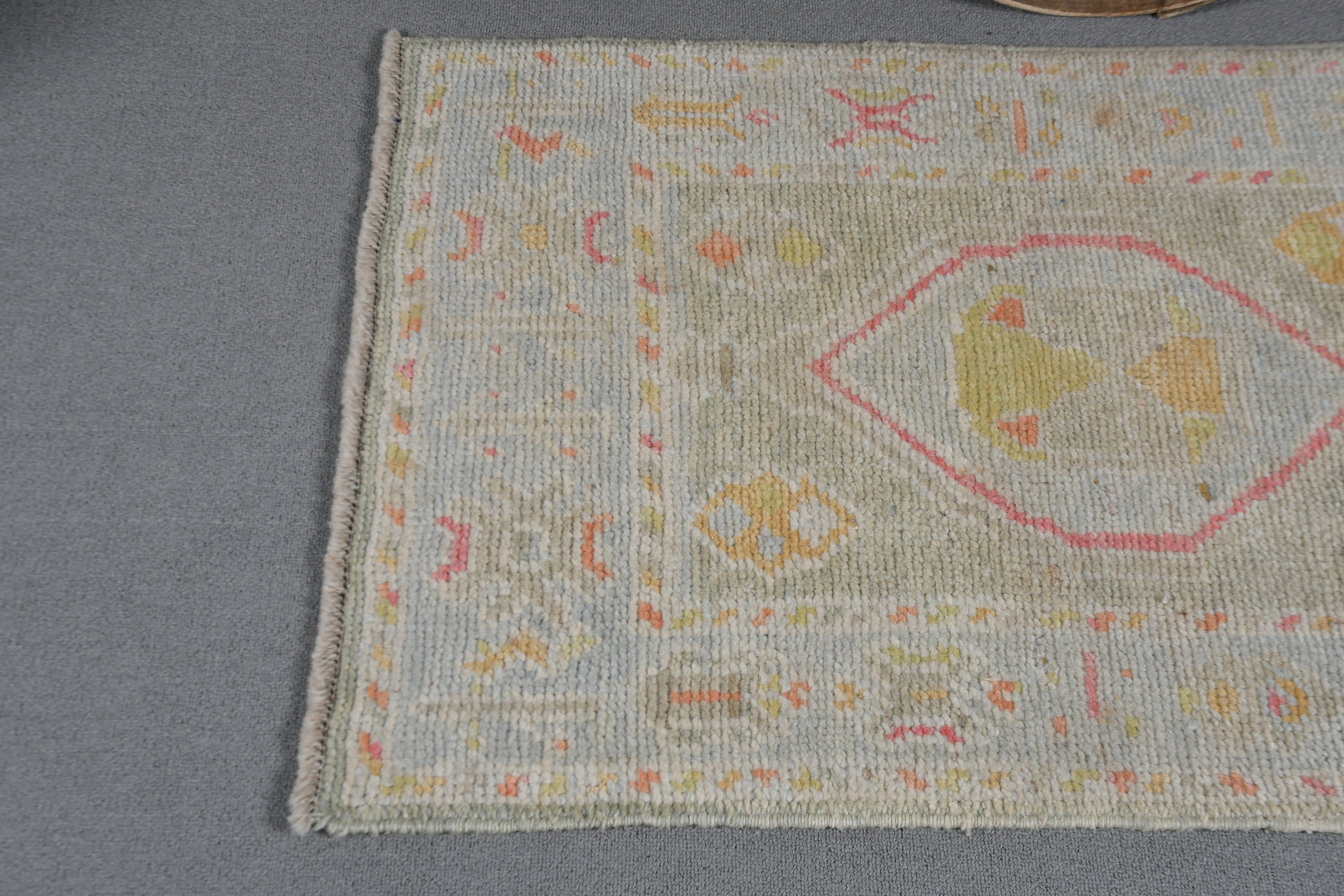 Bathroom Rug, Oushak Rug, Car Mat Rug, Green Bedroom Rug, Turkish Rugs, Rugs for Nursery, 2.3x3.2 ft Small Rug, Cool Rug, Vintage Rugs