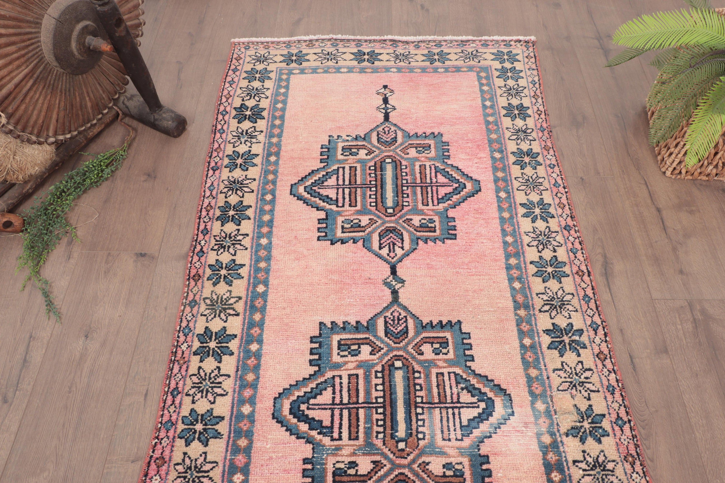 Türk Halıları, Yatak Odası Halıları, Nötr Halı, Vintage Halı, Pembe Ev Dekor Halıları, 3,2x6,1 ft Vurgulu Halı, Giriş Kilimleri, Boho Halıları, Geometrik Halı