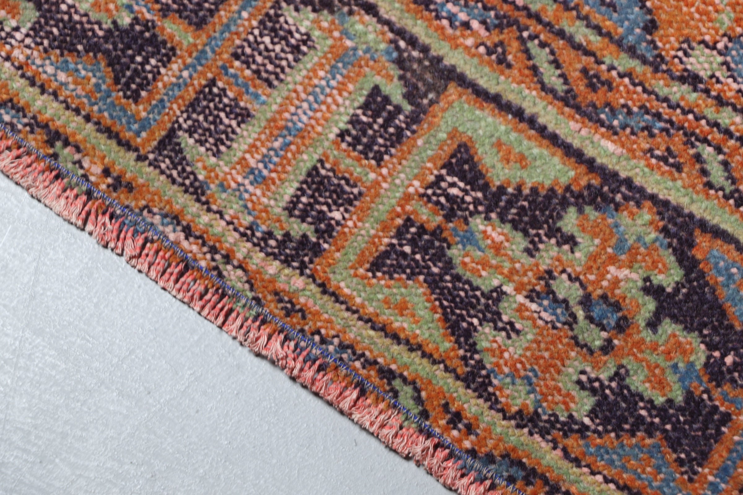 Corridor Rug, Orange  4.2x11.7 ft Runner Rug, Moroccan Rugs, Rugs for Corridor, Vintage Rugs, Turkish Rug, Anatolian Rugs