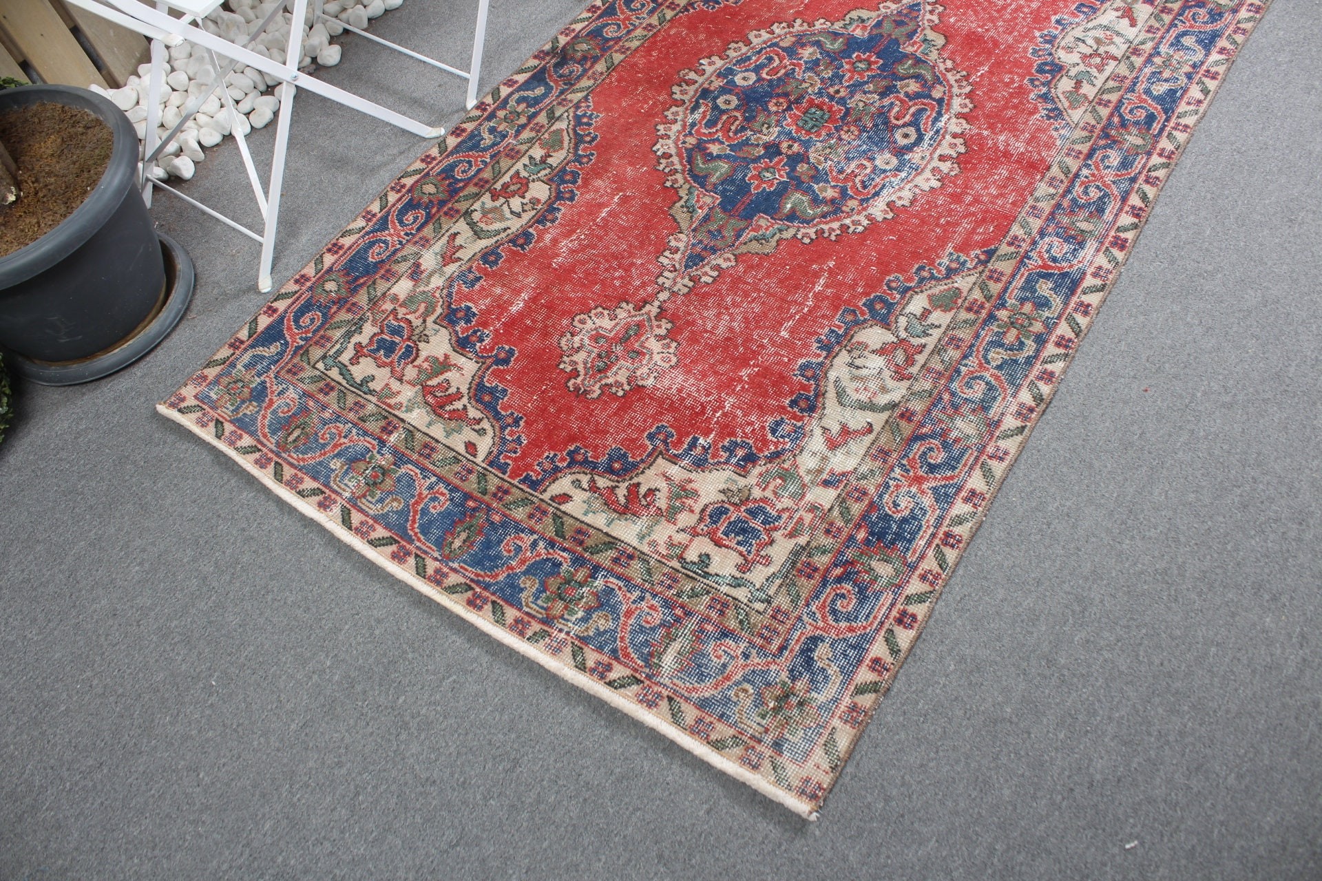 Kitchen Rug, Rugs for Kitchen, Turkish Rug, Pastel Rug, Red  3.6x6.5 ft Accent Rug, Moroccan Rug, Entry Rug, Vintage Rug