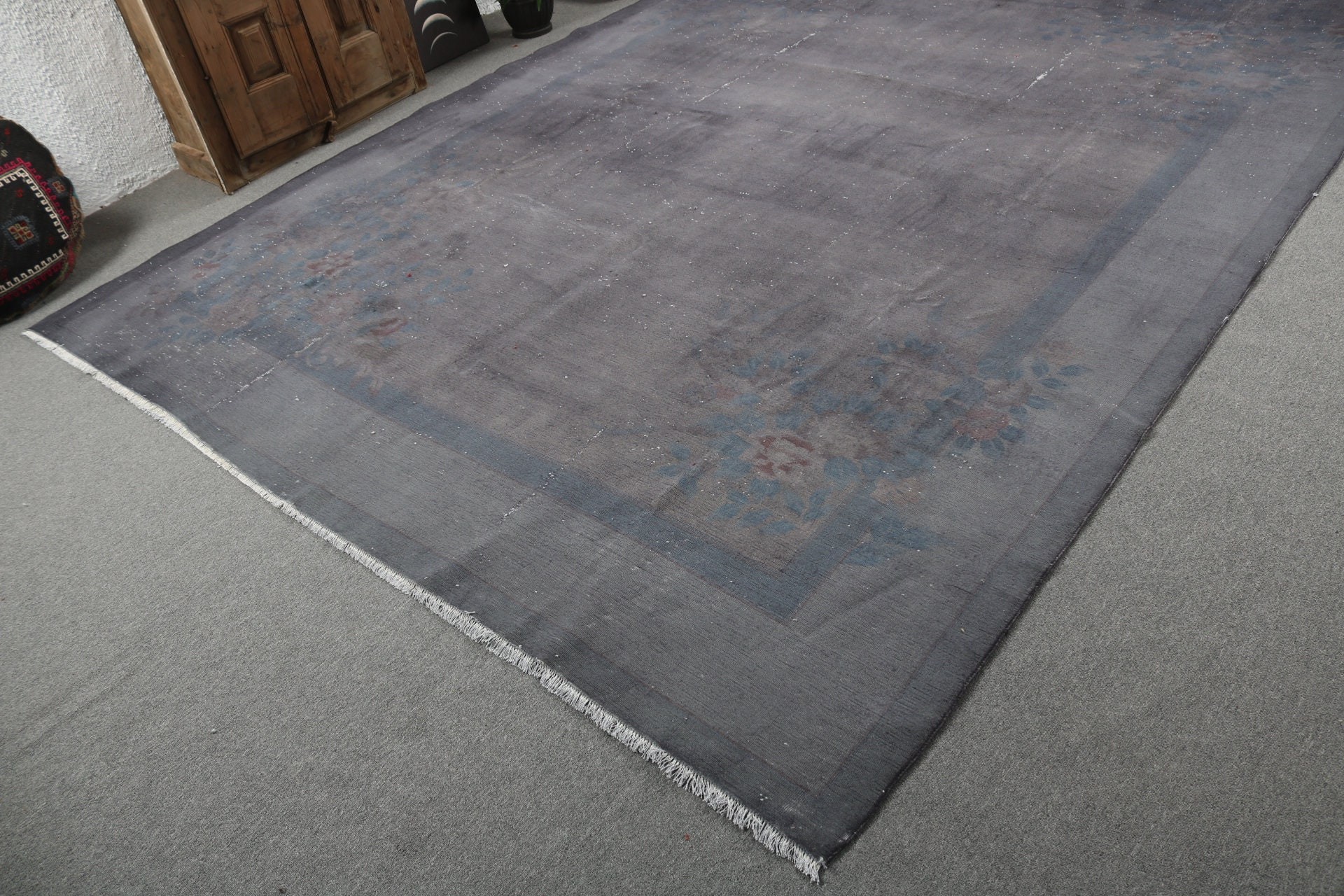 Gray Wool Rugs, Vintage Rug, Antique Rug, Dining Room Rugs, 8.7x11.6 ft Oversize Rug, Turkish Rugs, Oversize Vintage Rug, Oriental Rug