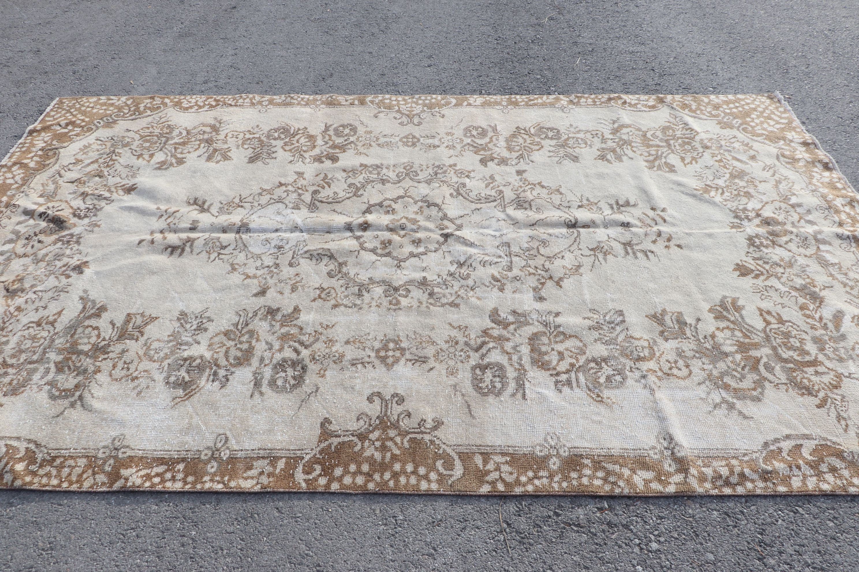 Cool Rug, Bedroom Rugs, Beige Kitchen Rugs, Living Room Rug, 6.2x9.8 ft Large Rug, Vintage Rug, Turkish Rug, Rugs for Salon