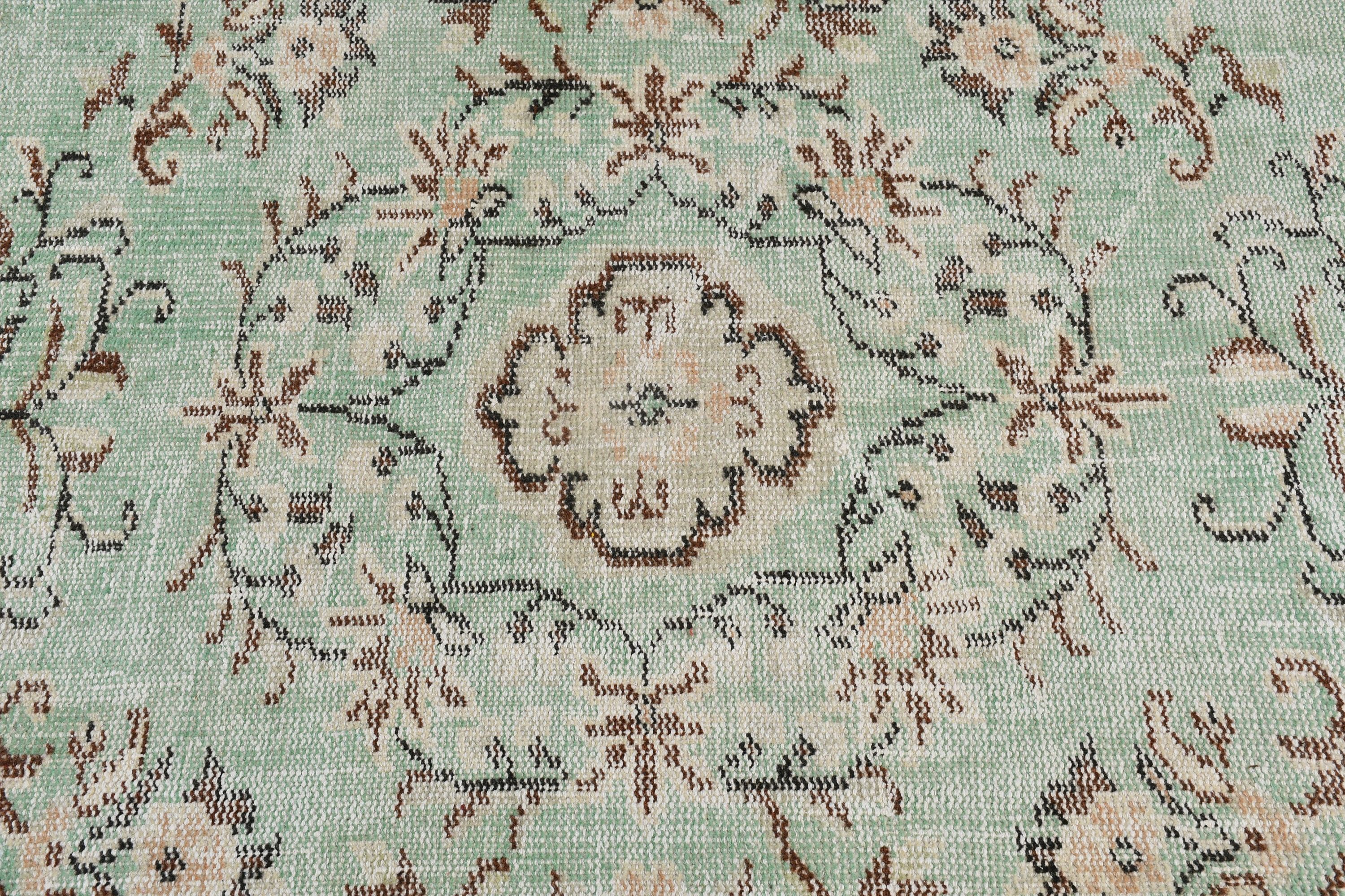 Kitchen Rugs, 5.3x8.7 ft Large Rug, Turkish Rug, Salon Rug, Dining Room Rug, Vintage Rug, Green Anatolian Rug, Rugs for Salon, Cool Rugs