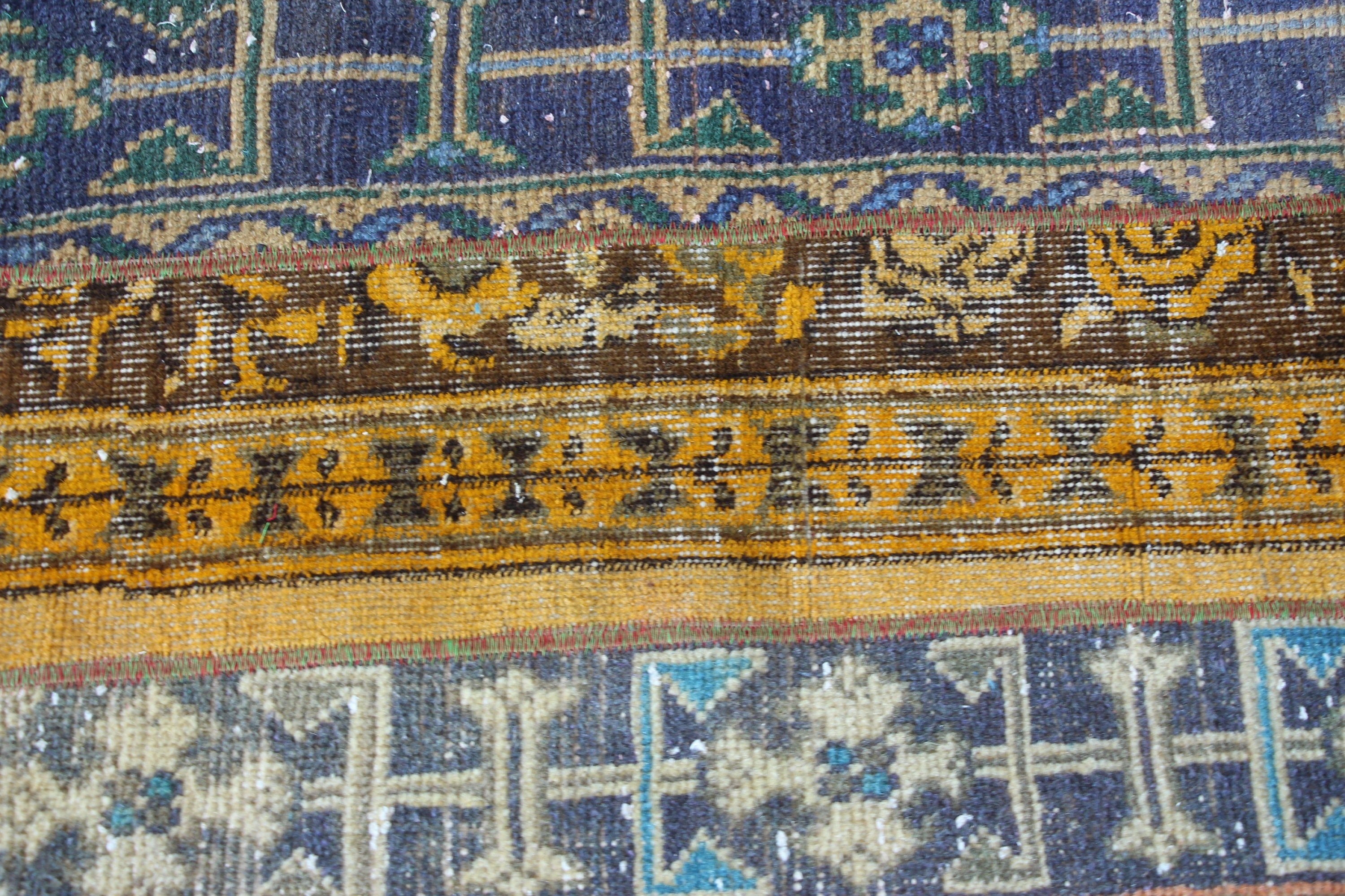 Vintage Rugs, Blue Oushak Rug, 2x4 ft Small Rug, Bedroom Rugs, Rugs for Door Mat, Antique Rug, Wall Hanging Rug, Kitchen Rug, Turkish Rugs
