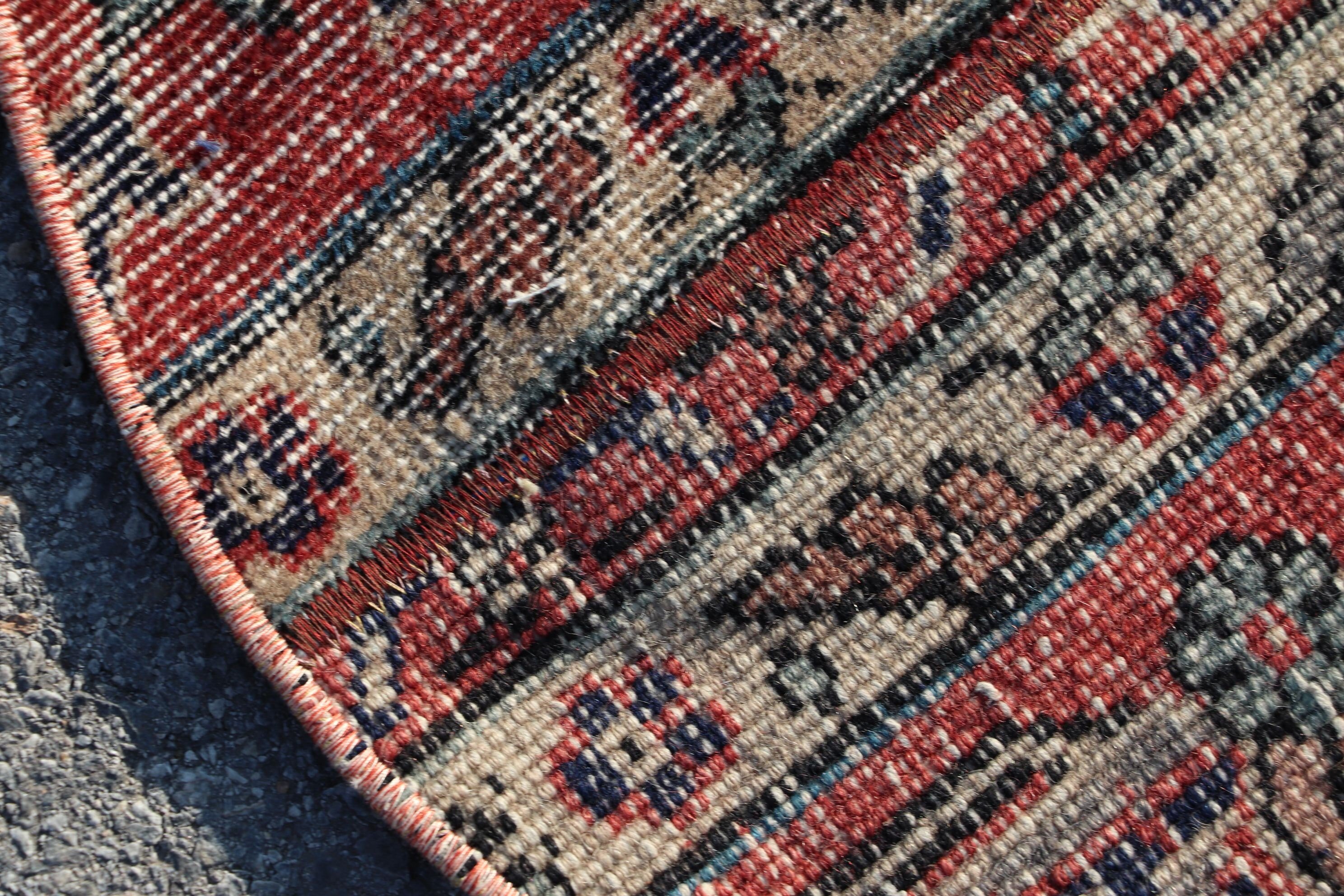 Nursery Rug, 2.4x2.4 ft Small Rug, Red Cool Rugs, Home Decor Rug, Wall Hanging Rugs, Turkish Rug, Organic Rug, Vintage Rug