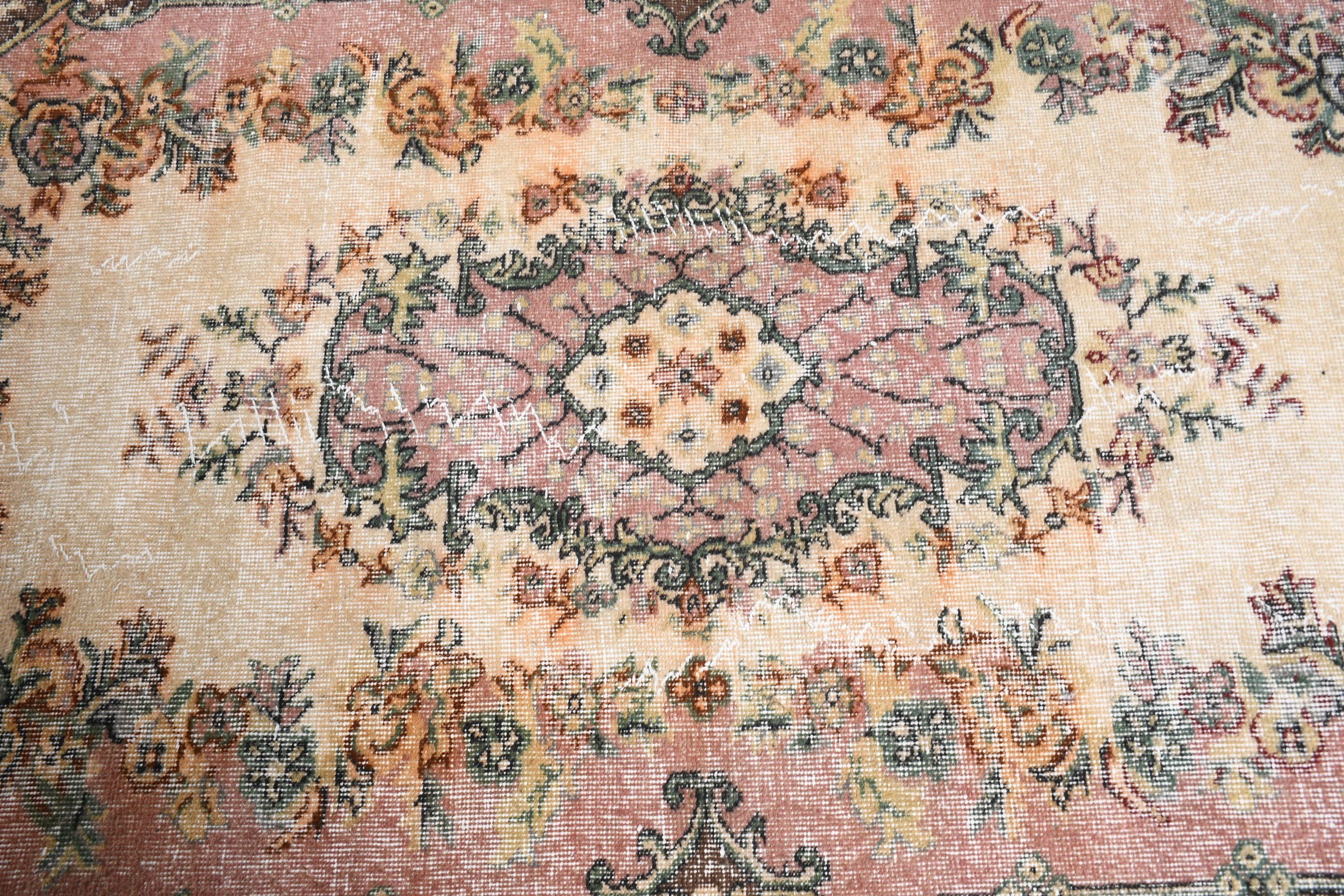 Kitchen Rugs, Bedroom Rugs, Turkish Rugs, Beige Antique Rug, Antique Rug, Pale Rugs, 3.9x7 ft Area Rugs, Living Room Rugs, Vintage Rugs