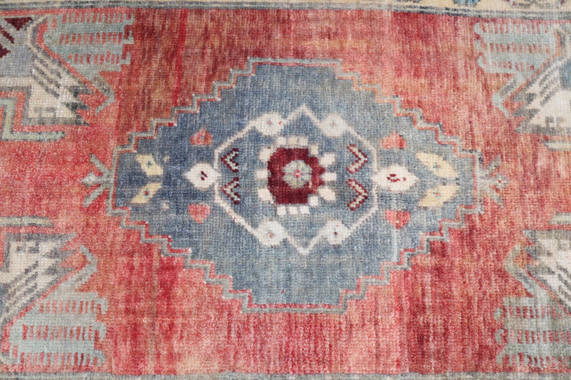 Red Modern Rug, 1.7x3.4 ft Small Rug, Vintage Rug, Rugs for Bath, Handwoven Rug, Oushak Rug, Entry Rug, Turkish Rug, Wall Hanging Rug