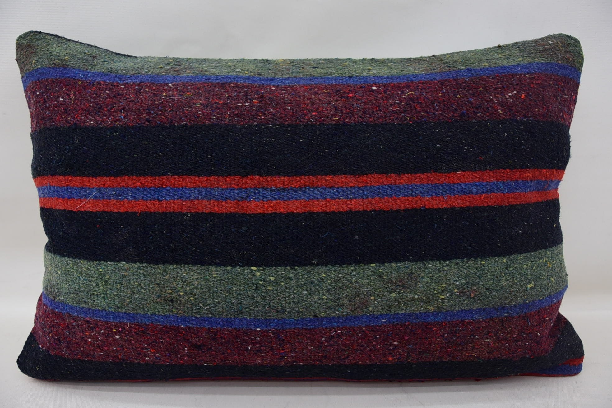 Home Decor Pillow, Decorative Throw Cushion Case, Kilim Pillow Cover, 16"x24" Red Cushion Cover, Kilim Cushion Sham, Knitted Pillow