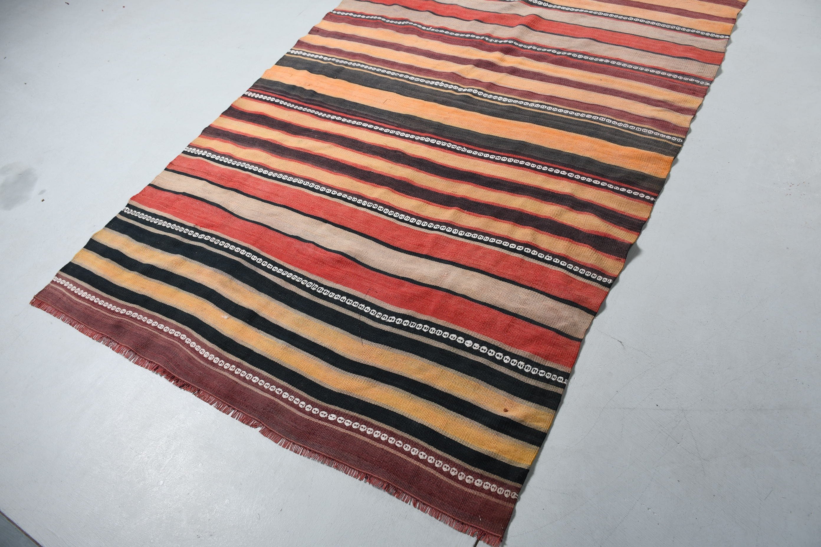 Turuncu Yer Halısı, Yün Halılar, Türk Halısı, 4.7x13 ft Runner Halısı, Vintage Halı, Mutfak Halıları, Oryantal Halı, Sessiz Halılar, Kilim, Merdiven Halısı