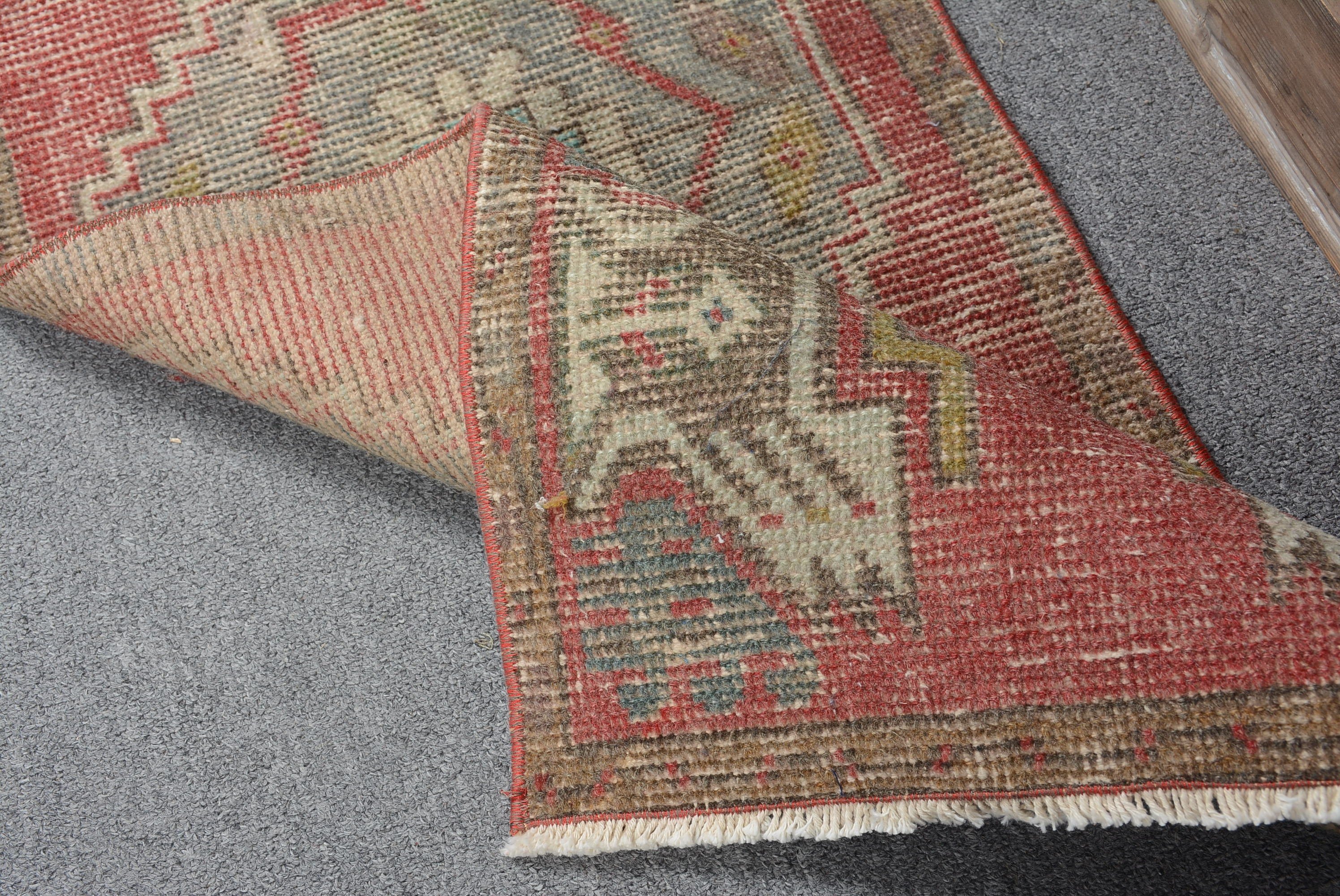 Kırmızı Fas Halıları, Soğuk Halı, Mutfak Halıları, 1,5x3,3 ft Küçük Halı, Araba Paspası Halıları, Vintage Halılar, Araba Paspas Halısı, Türk Halısı