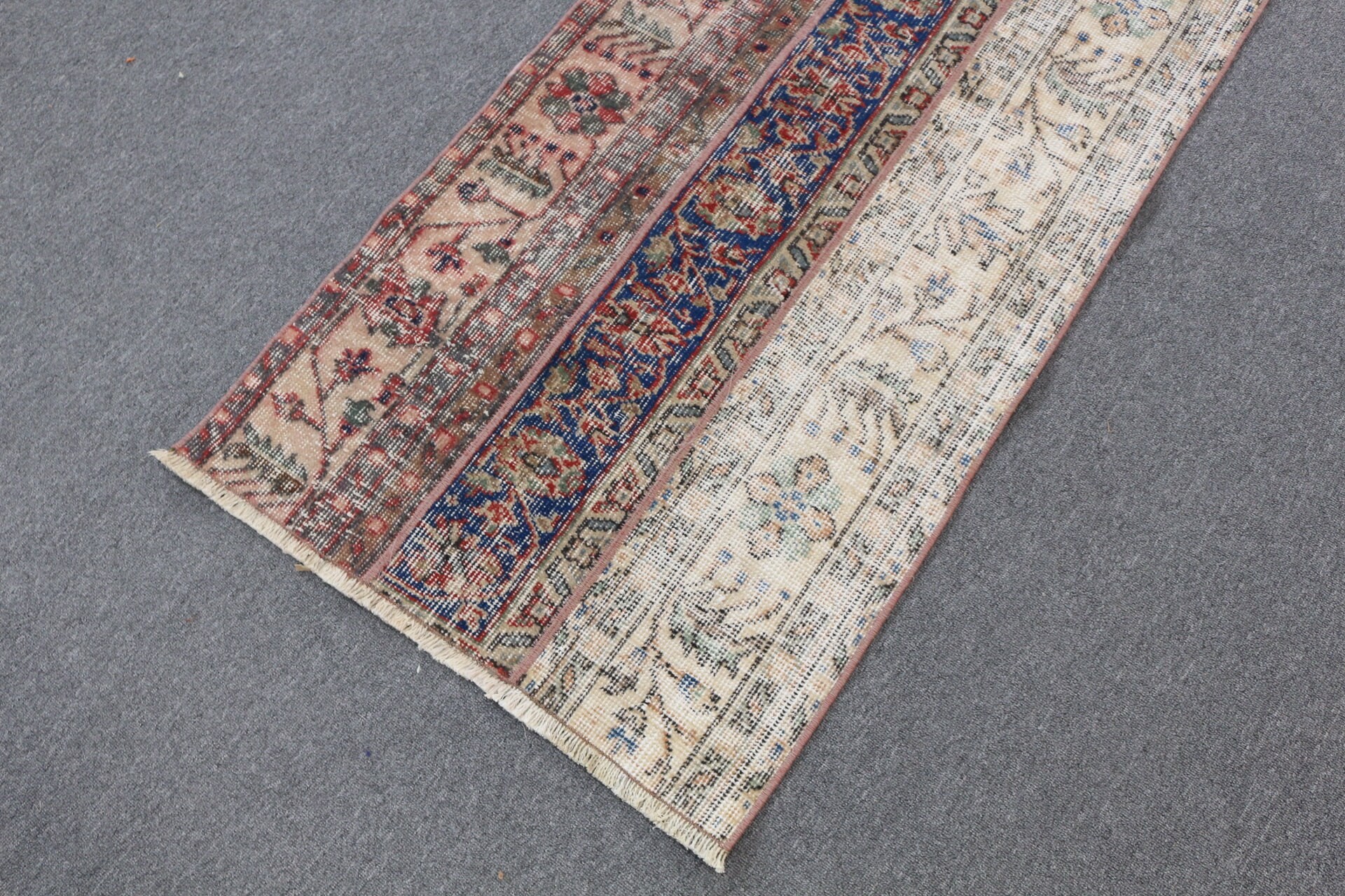 Vintage Rug, Rugs for Bath, Beige Bedroom Rugs, Old Rug, Bathroom Rugs, Kitchen Rug, 2.3x4.5 ft Small Rugs, Turkish Rug, Oushak Rugs