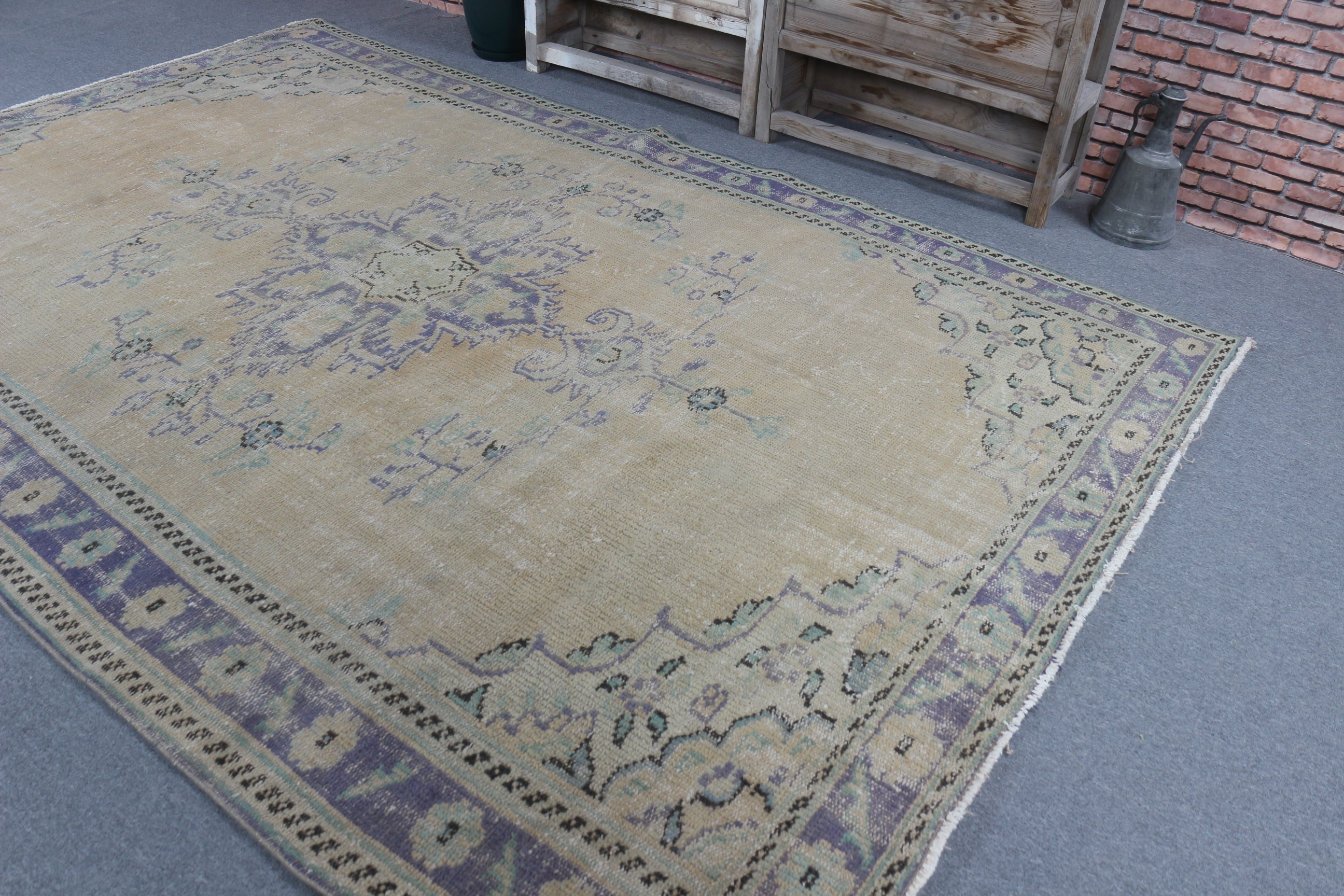 Türk Halıları, 6.3x9.8 ft Büyük Halılar, Bronz Boho Halıları, Oryantal Halılar, Vintage Halılar, Oturma Odası Halıları, Modern Halılar, Büyük Vintage Halılar