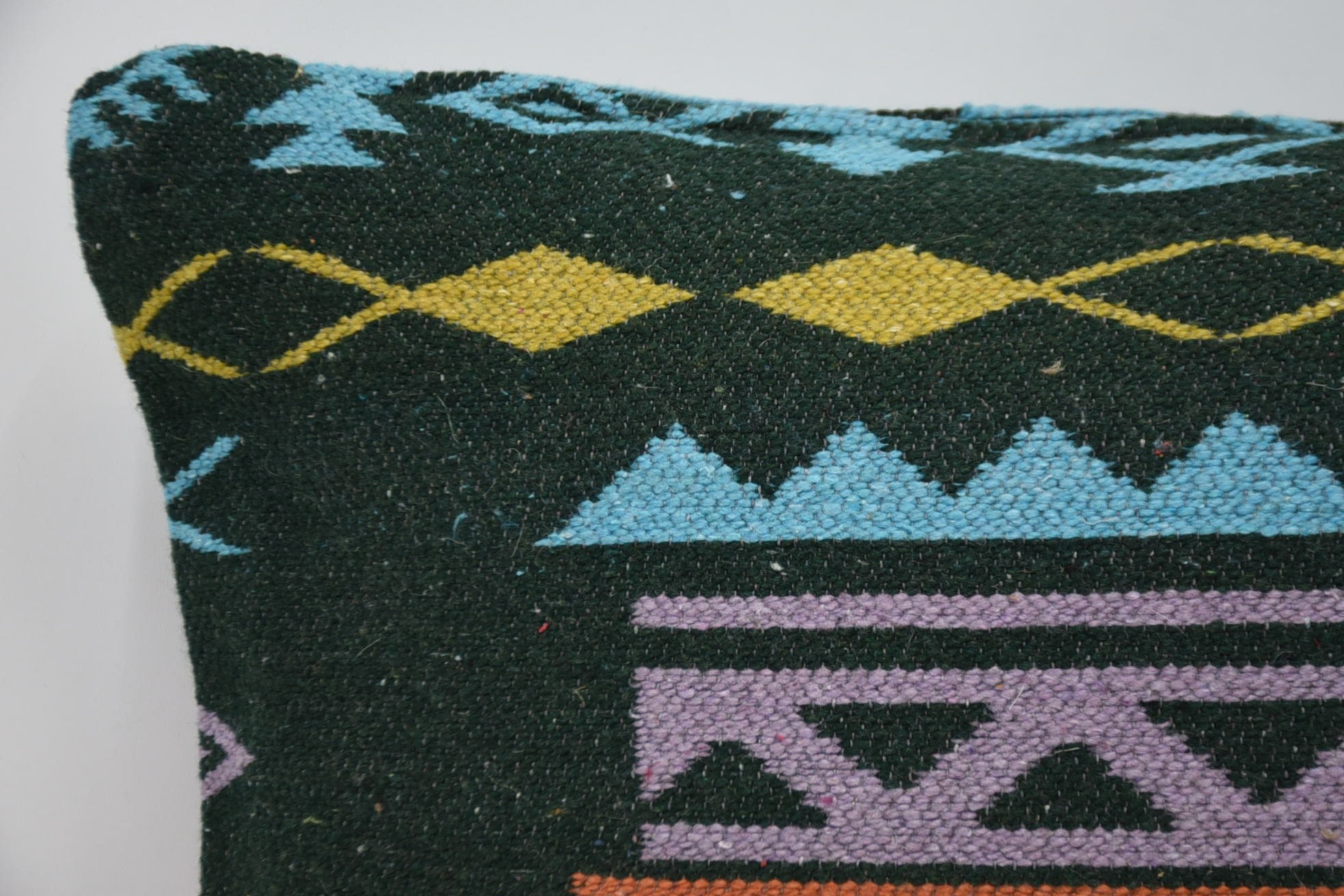 16"x24" Purple Cushion, Vintage Kilim Pillow, Nautical Throw Pillow, Ethnical Kilim Rug Pillow, Turkish Pillow