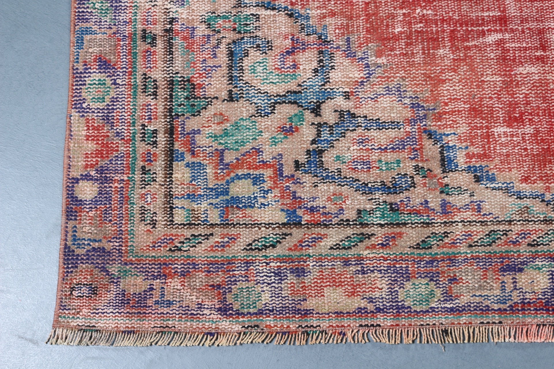 Anadolu Halısı, Vintage Halılar, 5.1x7.9 ft Büyük Halı, Salon Halısı, Yatak Odası Halıları, Soğuk Halı, Kırmızı Antika Halı, Yatak Odası Halısı, Türk Halısı