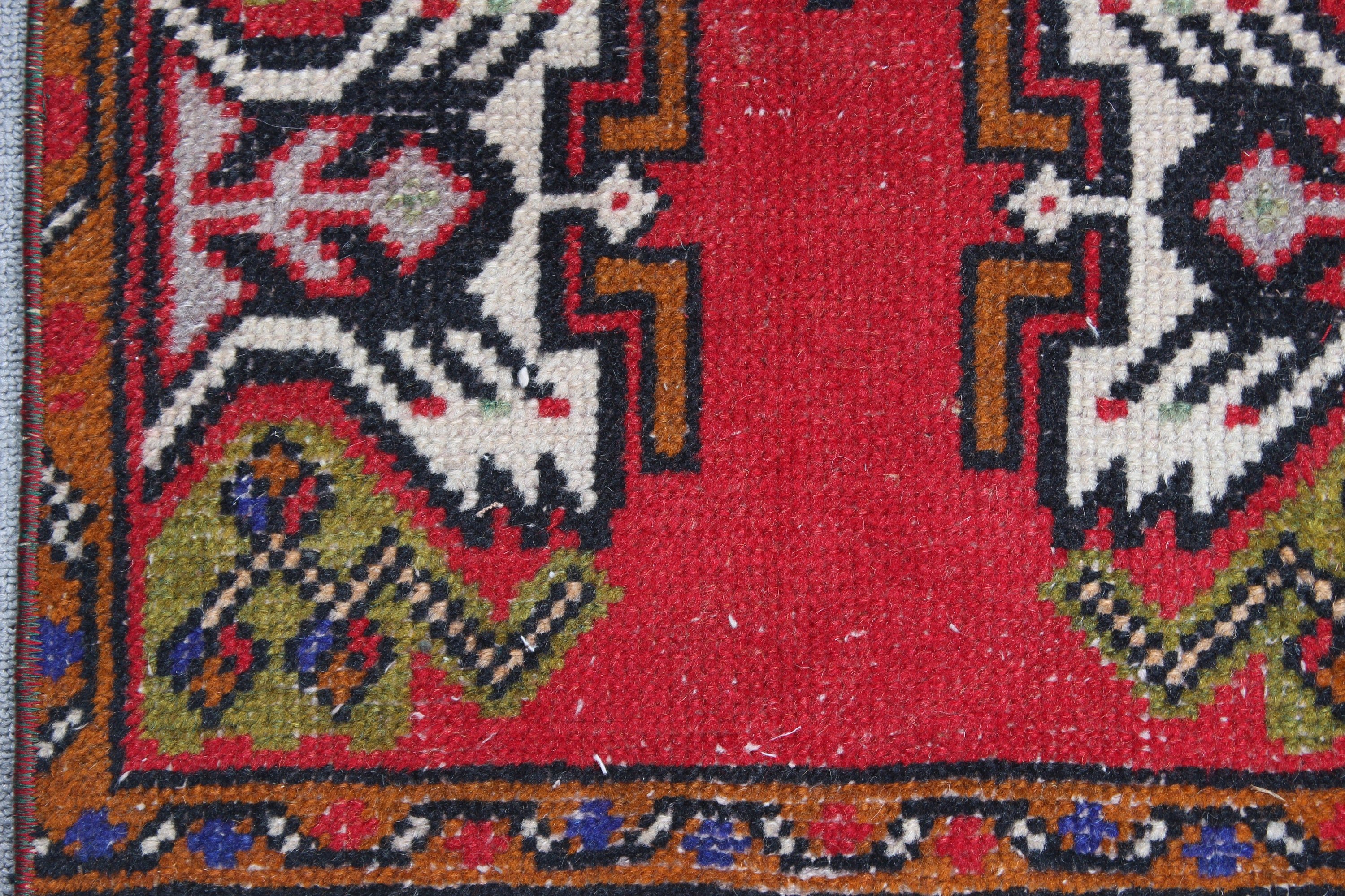 Vintage Rugs, Oushak Rugs, 1.5x3.2 ft Small Rug, Aztec Rug, Red Bedroom Rug, Bathroom Rugs, Handwoven Rug, Small Boho Rugs, Turkish Rug