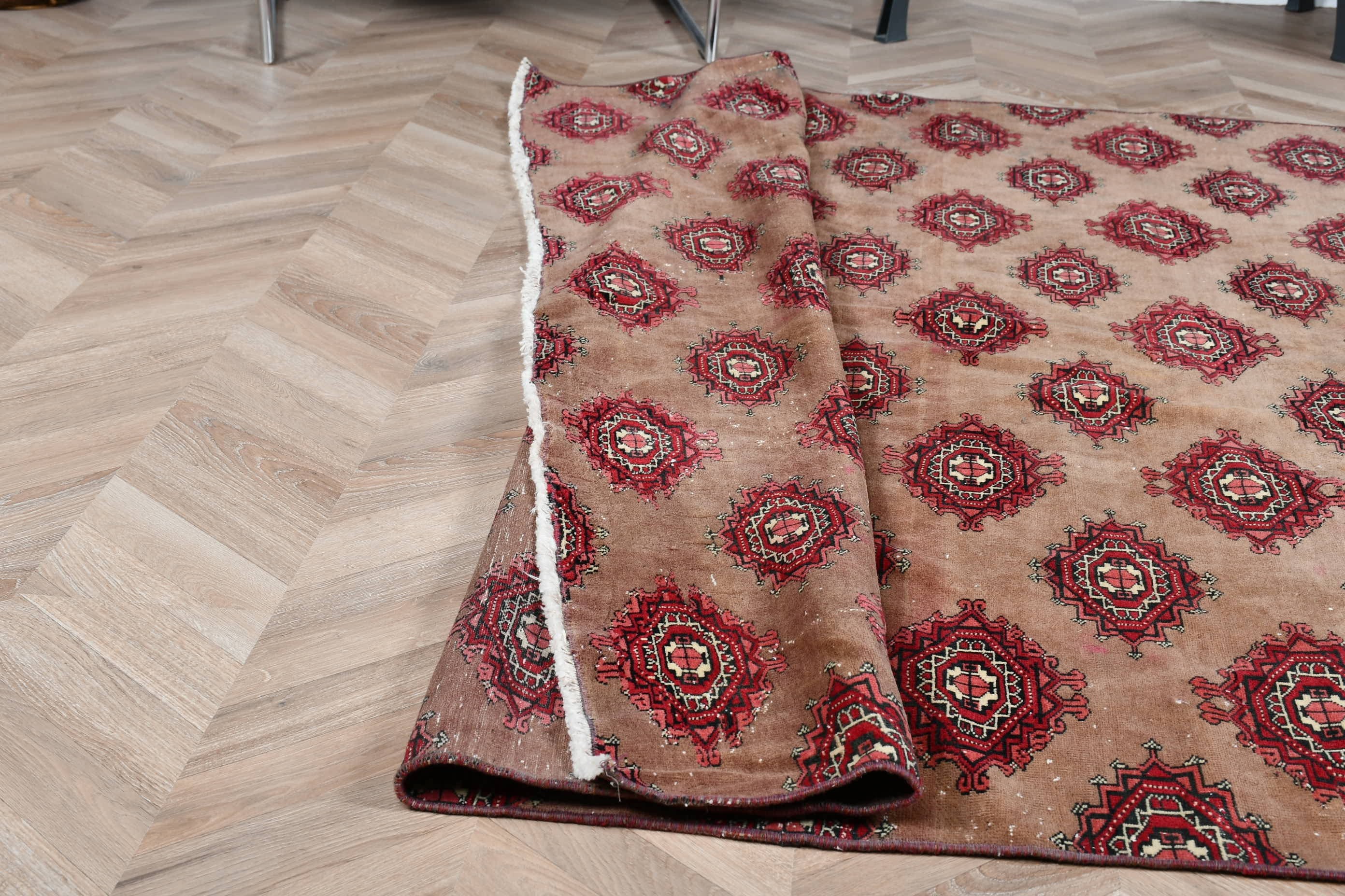 Brown Antique Rug, Kitchen Rug, Bedroom Rug, Turkish Rugs, 6.2x8.1 ft Large Rug, Living Room Rug, Bohemian Rug, Vintage Rugs, Oriental Rug