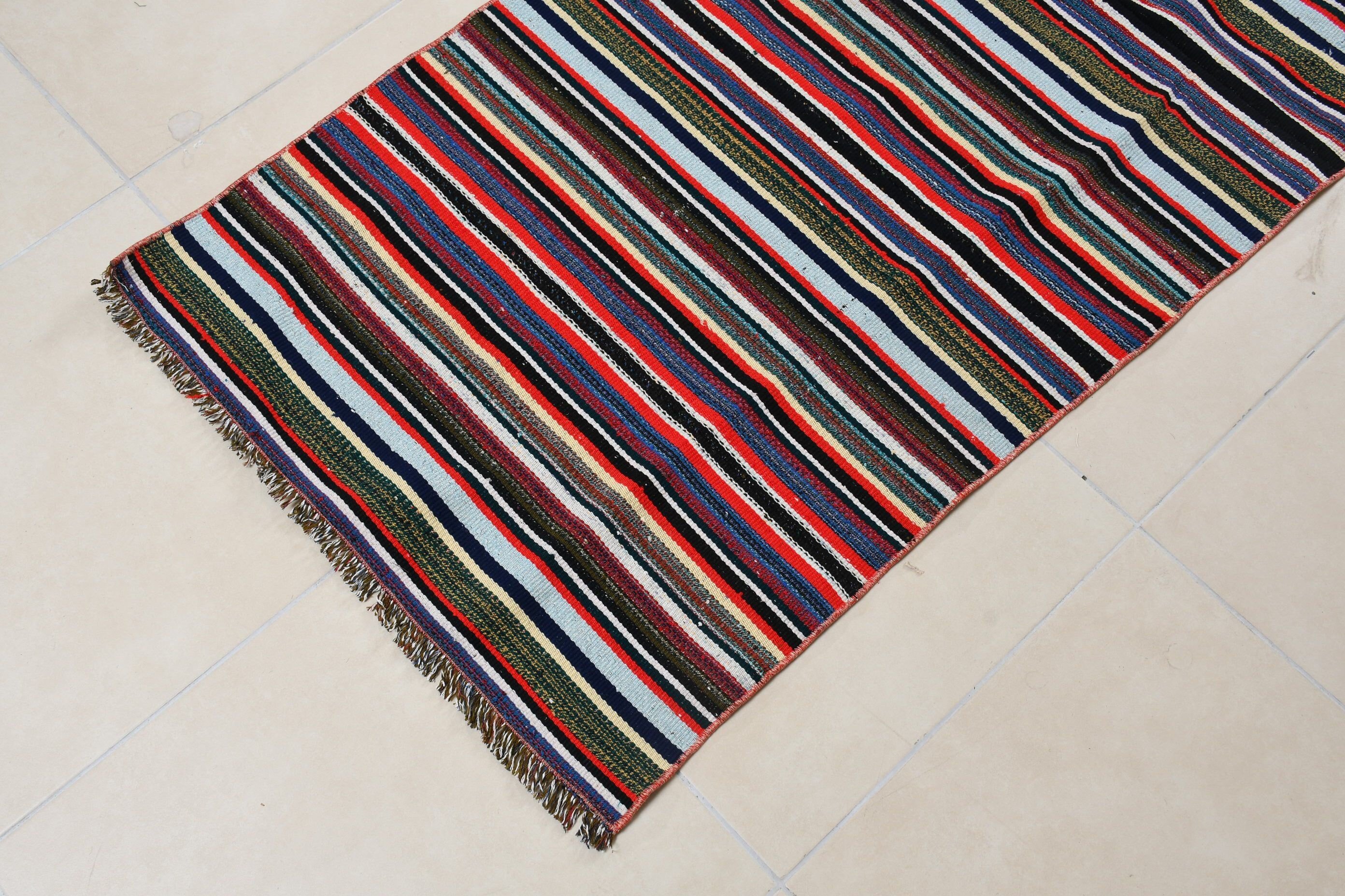 Sevimli Halılar, Kilim, Yatak Odası Halısı, 2.6x7.1 ft Yolluk Halısı, Mavi Soğuk Halı, Mutfak Halısı, Vintage Halılar, Türk Halısı, Koridor Halısı, Koridor Halıları