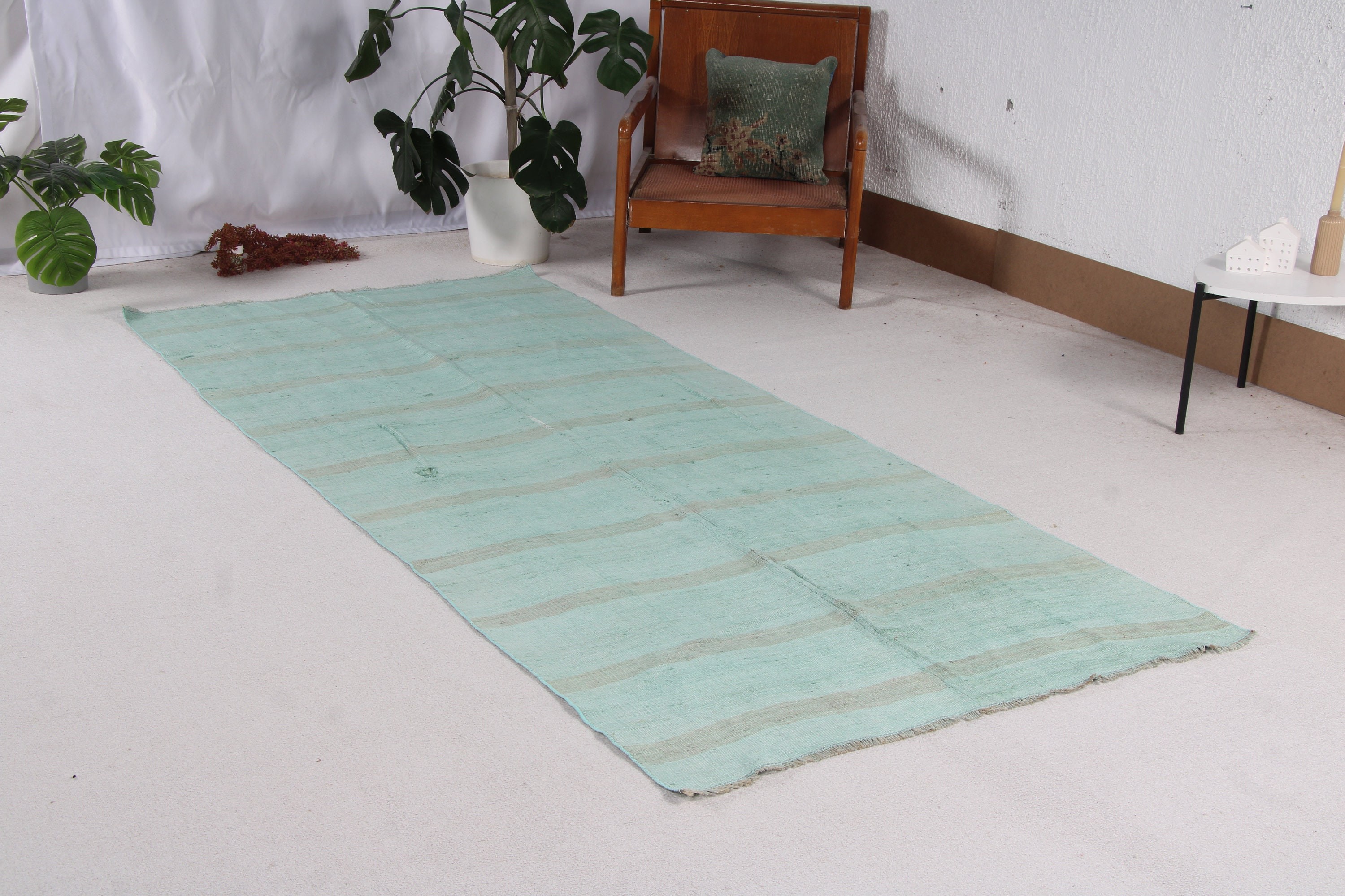 3.9x9.2 ft Area Rug, Living Room Rug, Turkish Rugs, Green Anatolian Rugs, Luxury Rug, Home Decor Rug, Vintage Rugs, Dining Room Rugs