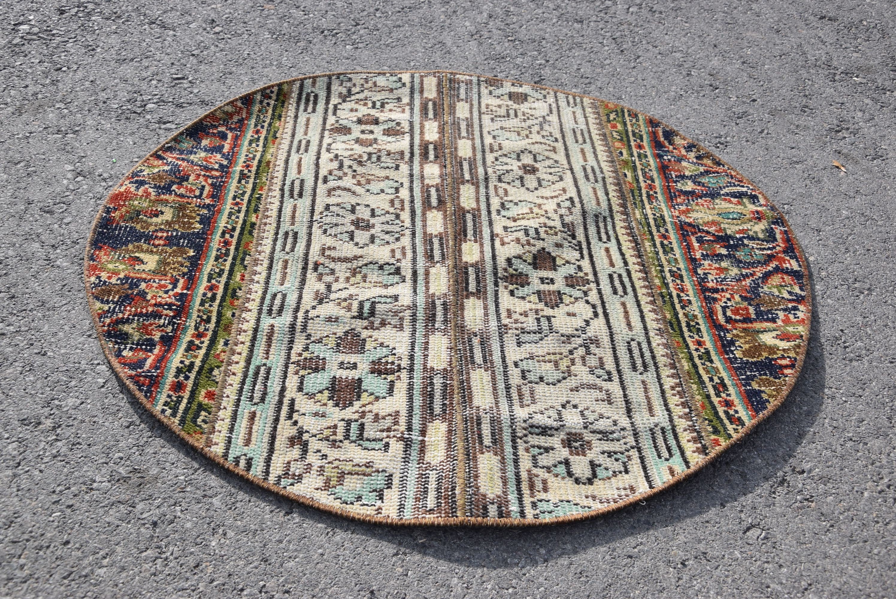 Oryantal Halı, Paspas Halıları, 3x3 ft Küçük Halılar, Vintage Halı, Bej Oryantal Halı, Antika Halılar, Mutfak Halıları, Kapı Paspas Halısı, Türk Halısı