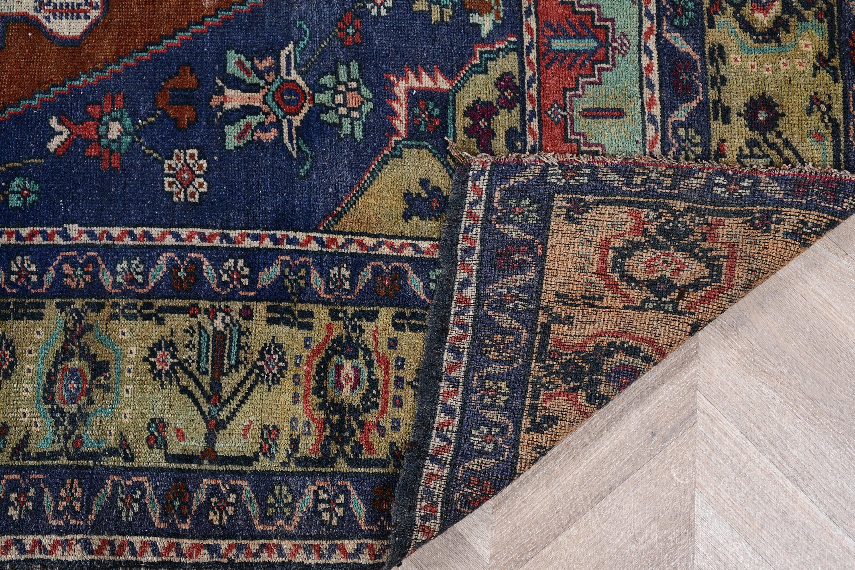 Turkish Rug, Blue Moroccan Rug, Living Room Rug, Floor Rugs, Salon Rug, Vintage Rug, Antique Rug, 5.2x8.2 ft Large Rug, Rugs for Salon