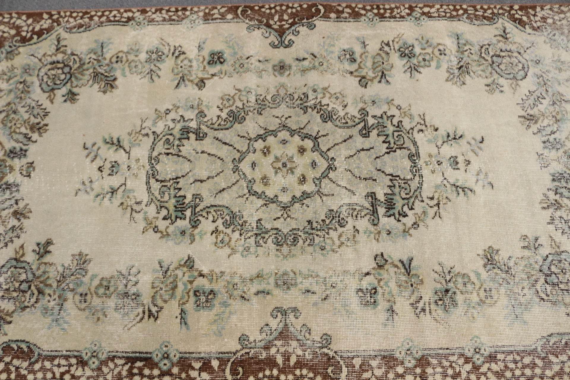 Yeşil Anadolu Halısı, Yatak Odası Halısı, Mutfak Halısı, Mutfak Halısı, Yün Halısı, Türk Halısı, Çocuk Halısı, Vintage Halı, 3,7x6,8 ft Alan Halısı