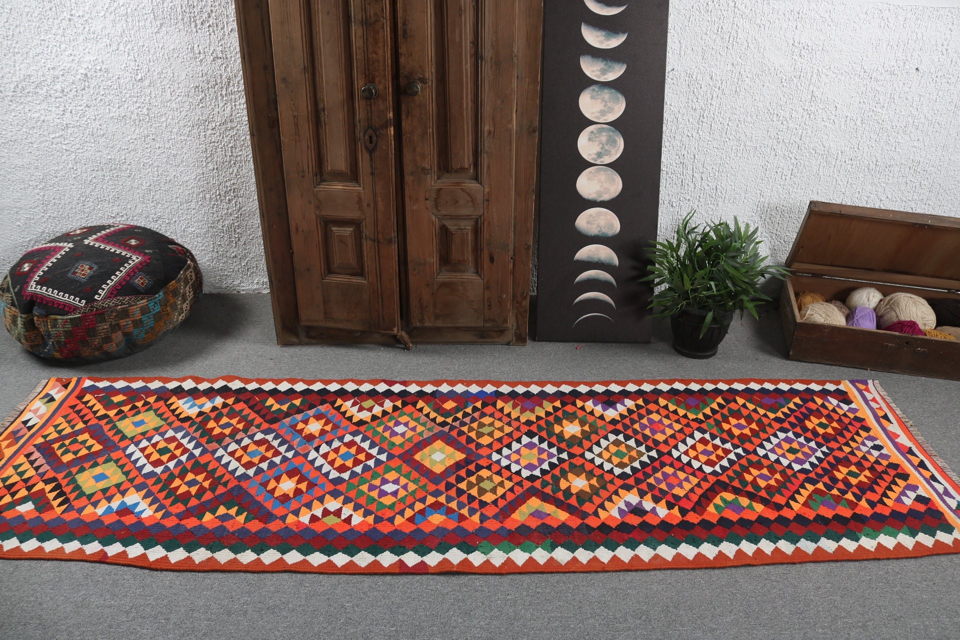 Oryantal Halılar, Uzun Yolluk Halı, Vintage Halılar, Yer Halısı, Koridor Halıları, 2,6x8,9 ft Yolluk Halıları, Türk Halısı, Gökkuşağı Boho Halısı, Harika Halılar