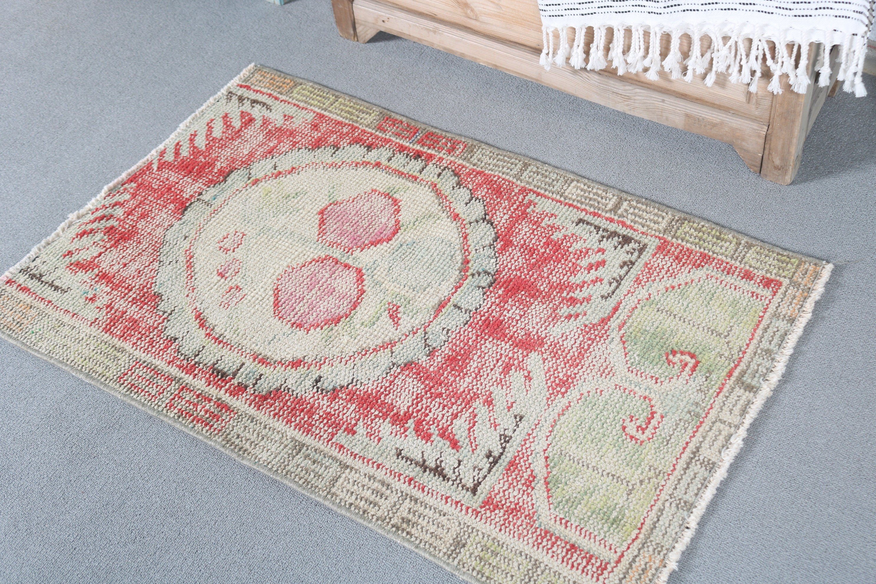 Entry Rugs, Wall Hanging Rug, Kitchen Rugs, 2.1x3.2 ft Small Rug, Green Kitchen Rugs, Vintage Rugs, Turkish Rugs, Floor Rugs, Organic Rug