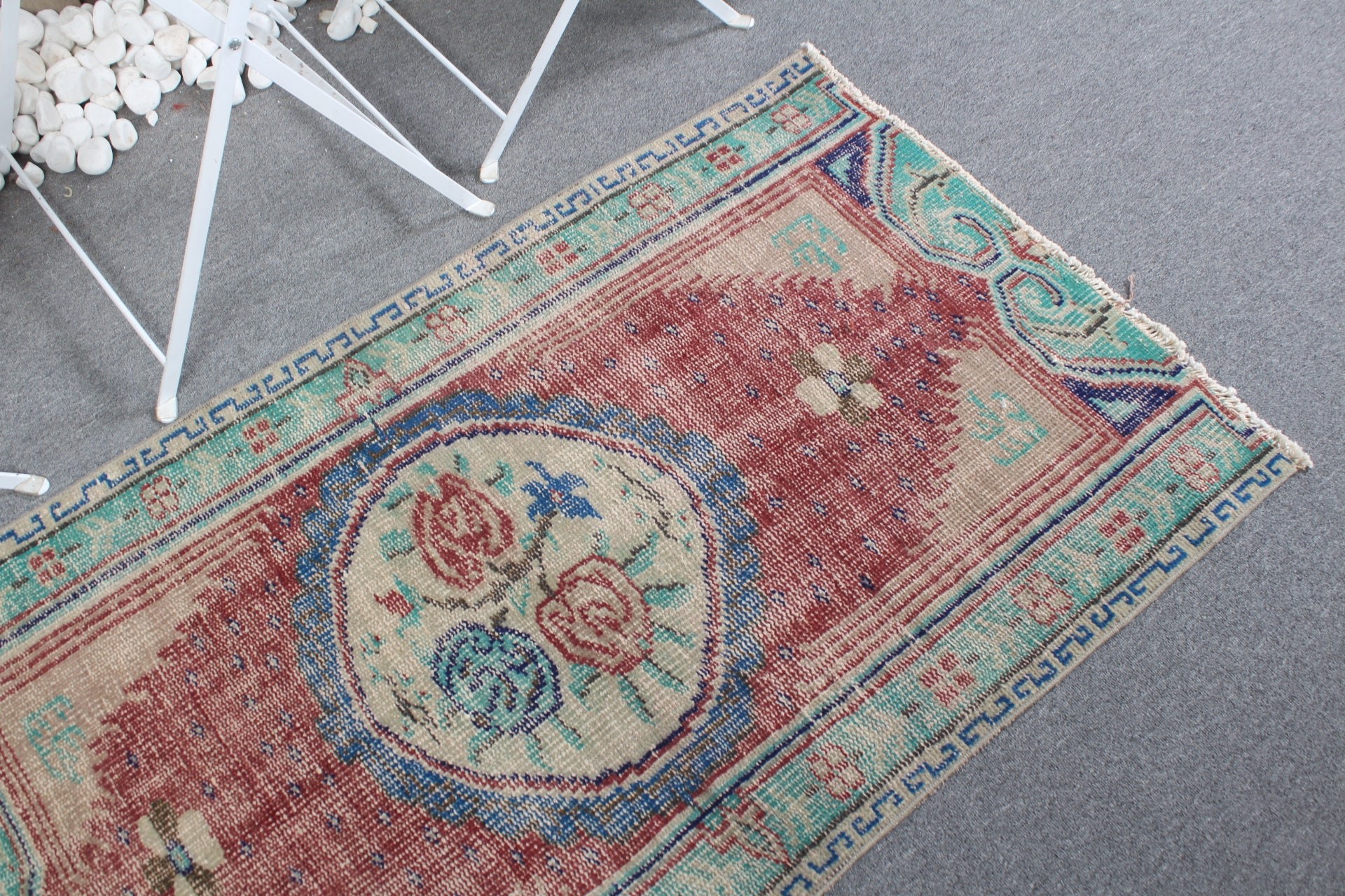 Moroccan Rug, Bath Rug, 2.7x4.9 ft Small Rug, Oushak Rugs, Bedroom Rugs, Turkish Rug, Red Moroccan Rugs, Boho Rugs, Office Rug, Vintage Rug