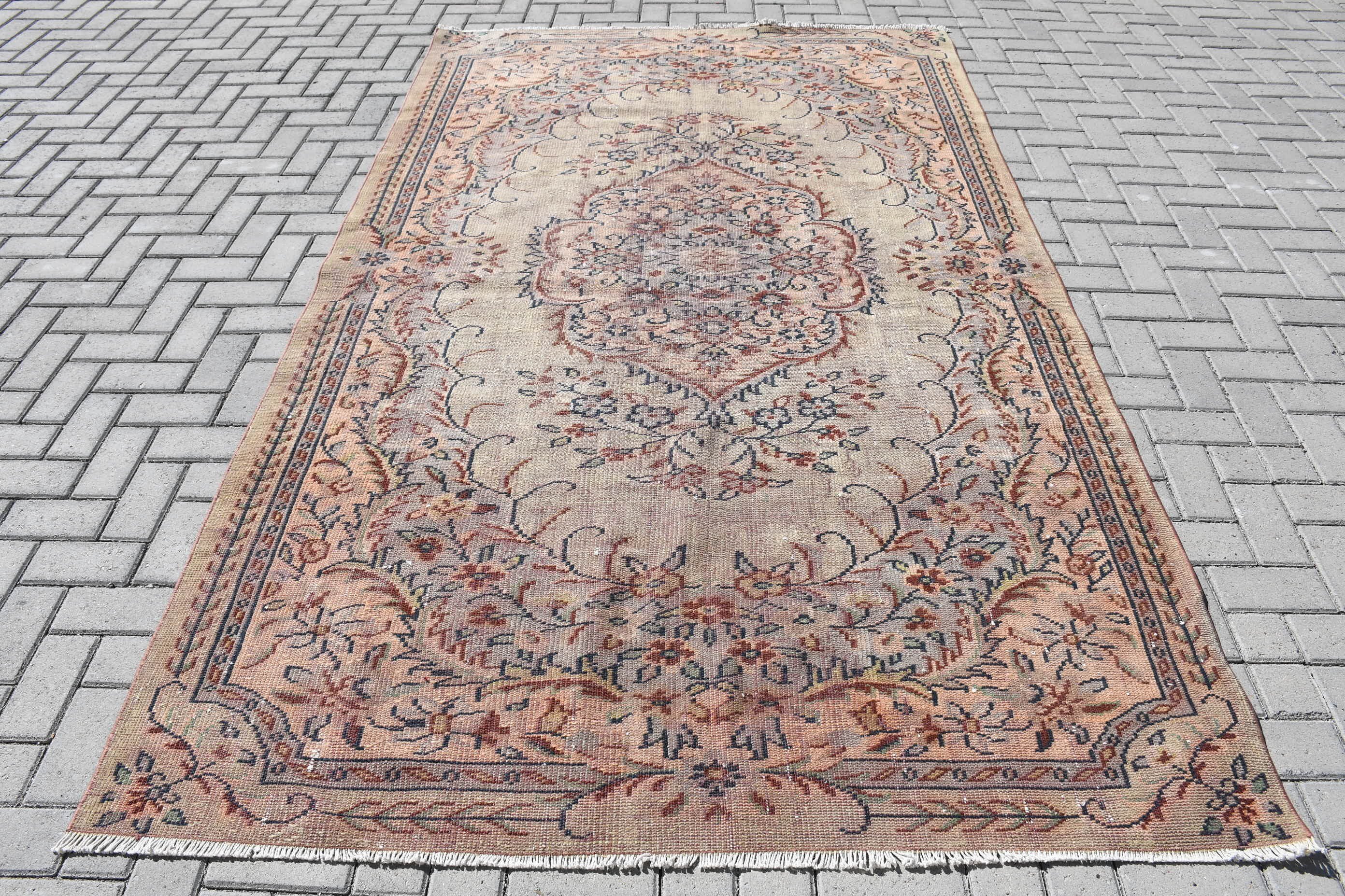 Yemek Odası Halısı, Kabile Halıları, Soğuk Halı, 5.6x9.6 ft Büyük Halı, Türk Halısı, Oturma Odası Halısı, Yeşil Yün Halı, Ev Dekor Halısı, Vintage Halı