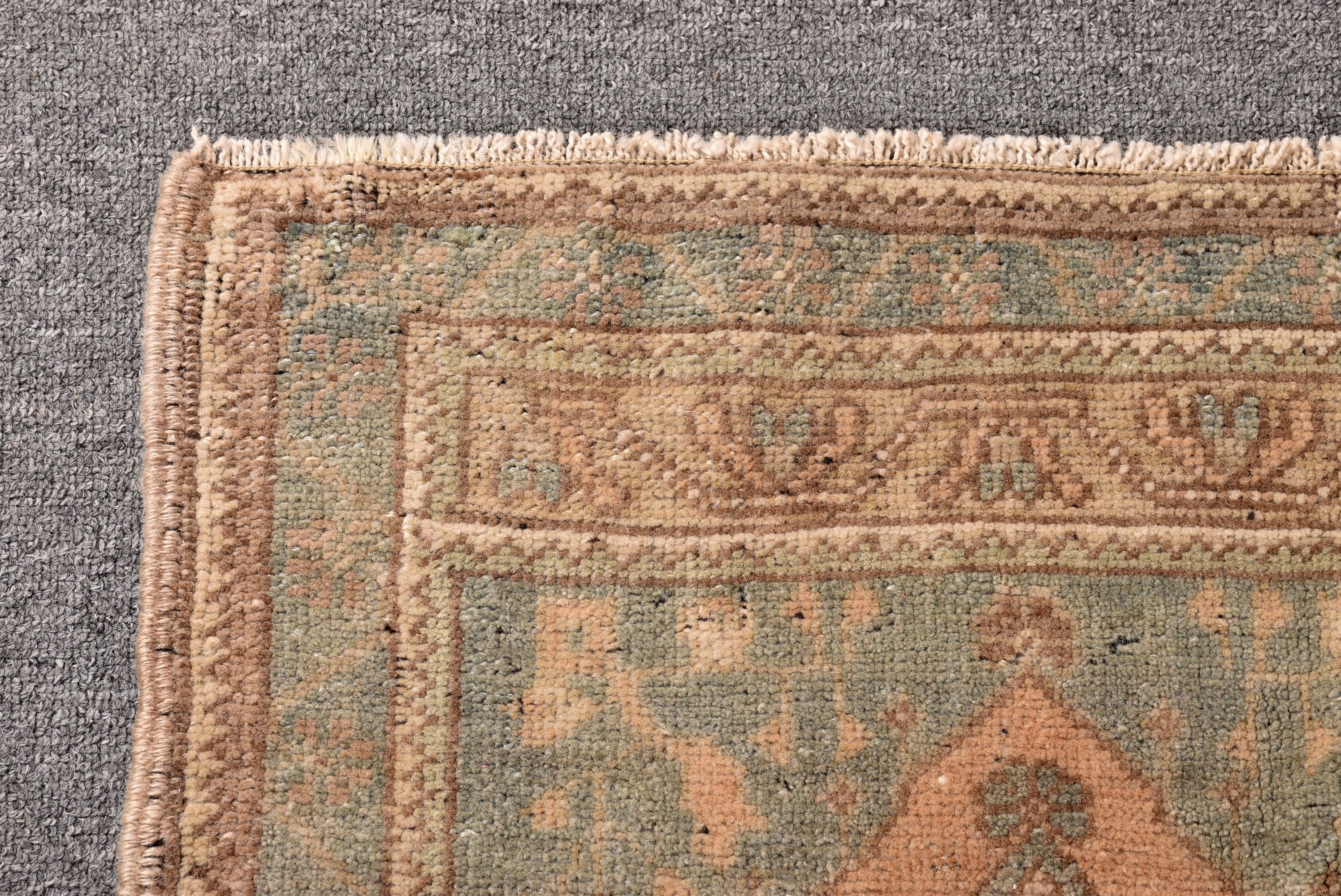 Vintage Rug, Turkish Rug, Small Vintage Rugs, Orange Neutral Rugs, Modern Rugs, 1.7x3.5 ft Small Rugs, Bathroom Rugs, Neutral Rugs