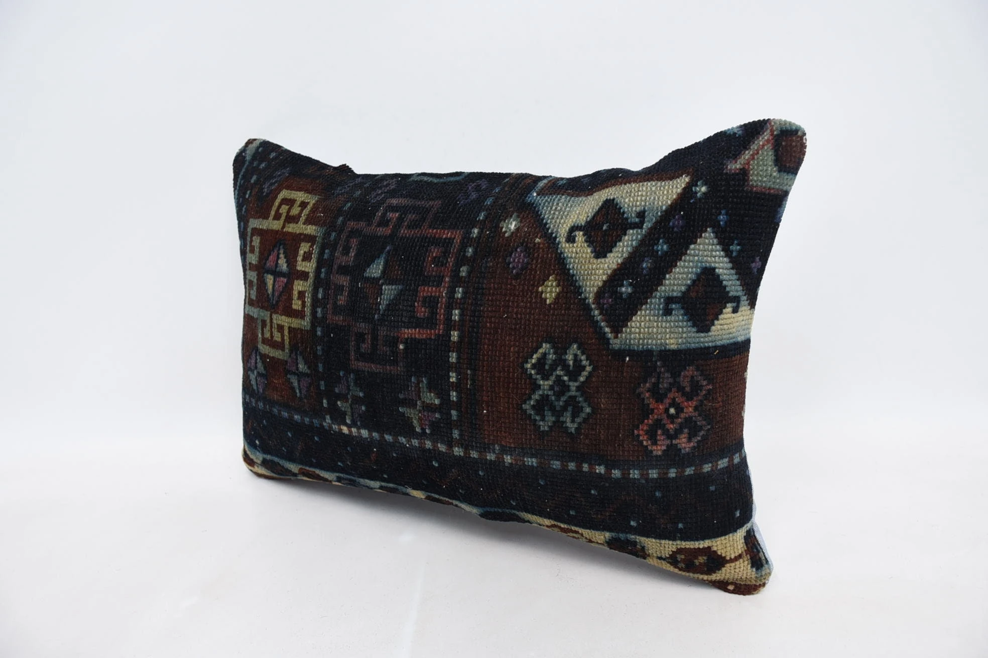 Turkish Pillow, Wholesale Pillow, 16"x24" Blue Cushion, Interior Designer Pillow, Boho Pillow Sham Cover, Patio Pillow Sham