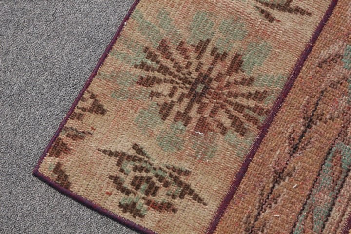 Wool Rug, Car Mat Rug, Rugs for Kitchen, Aztec Rug, 2.1x3.4 ft Small Rug, Turkish Rug, Vintage Rug, Bath Rugs, Brown Floor Rugs, Cool Rug