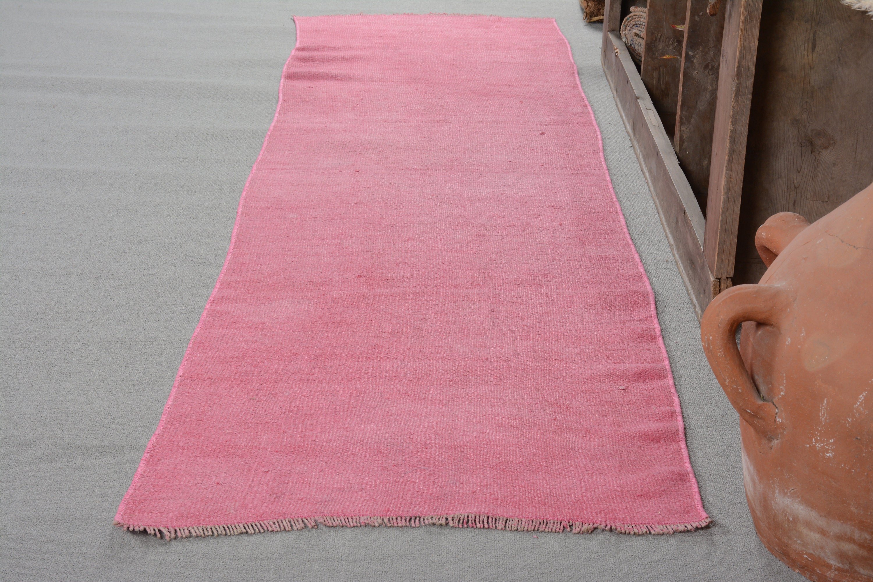 Rugs for Corridor, Corridor Rug, Outdoor Rug, 2.2x9.3 ft Runner Rug, Pink Anatolian Rug, Turkish Rug, Wool Rug, Oriental Rug, Vintage Rug