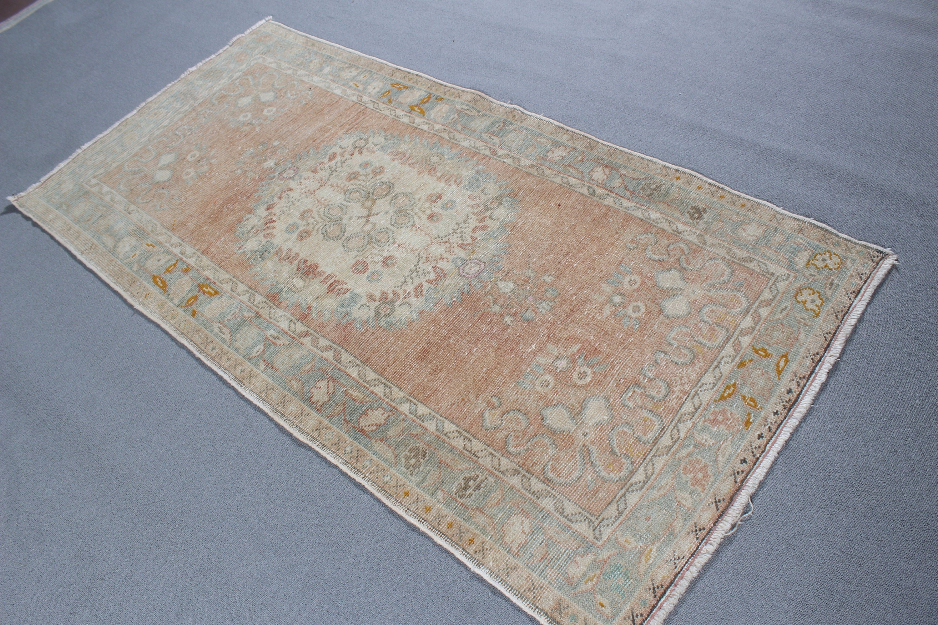 Vintage Rug, Boho Accent Rug, Bedroom Rugs, Turkish Rugs, 3.1x6.4 ft Accent Rug, Bronze Home Decor Rug, Neutral Rug