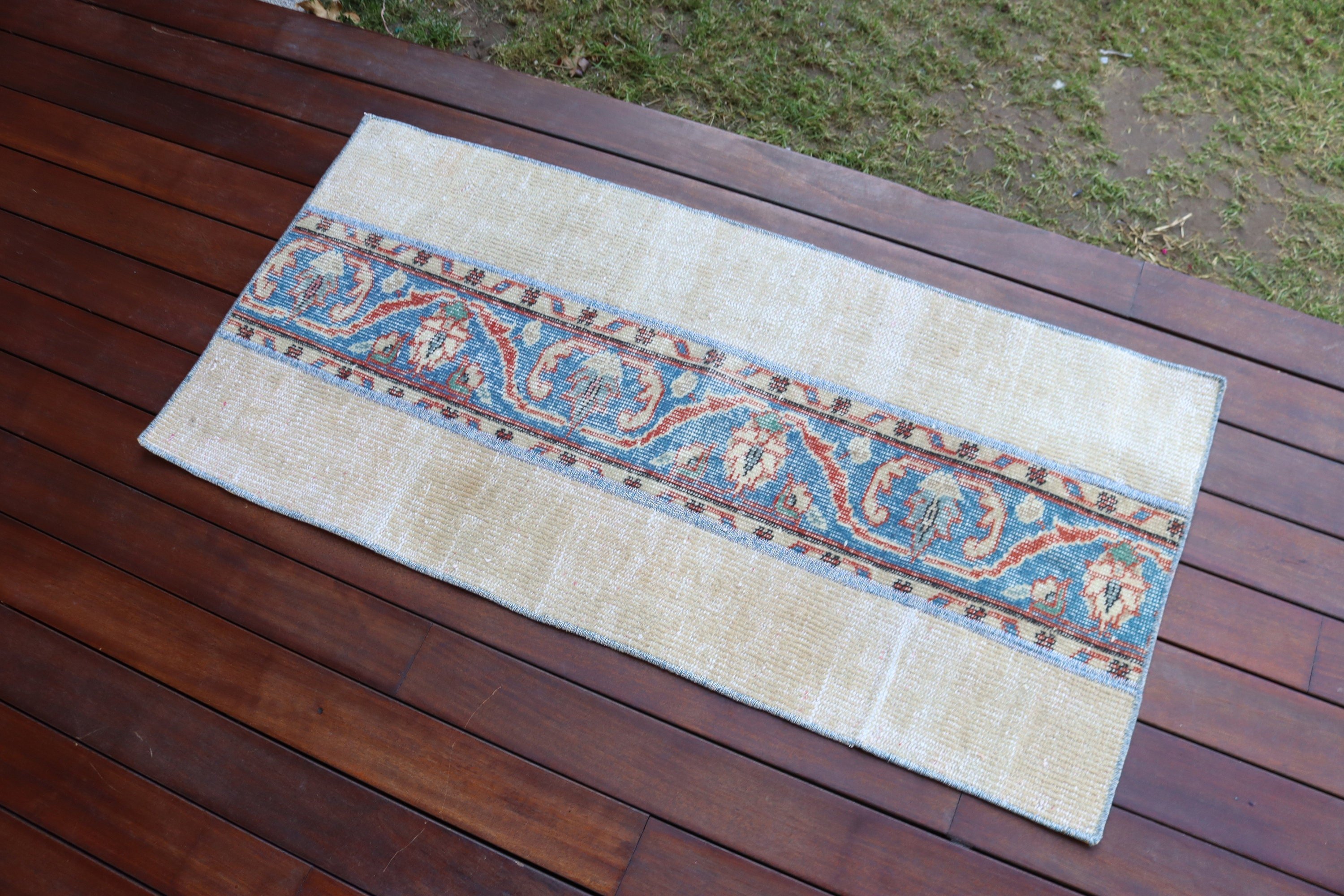 Turkish Rugs, 1.8x3.9 ft Small Rugs, Beige Modern Rug, Small Vintage Rugs, Bath Rug, Modern Rug, Antique Rugs, Vintage Rug, Rugs for Entry