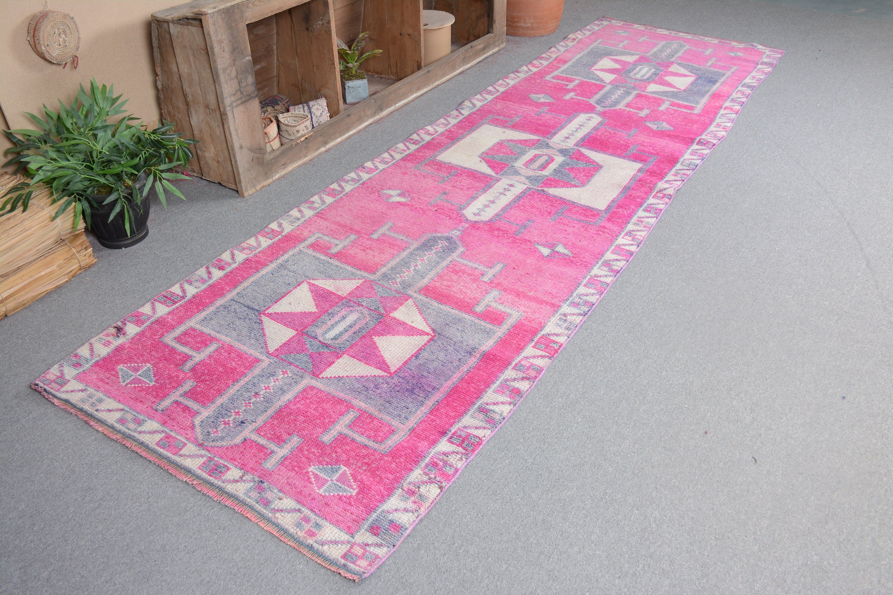 Old Rug, Rugs for Hallway, Home Decor Rug, Nomadic Rug, Corridor Rugs, 3.4x11.6 ft Runner Rug, Turkish Rug, Vintage Rugs, Anatolian Rug