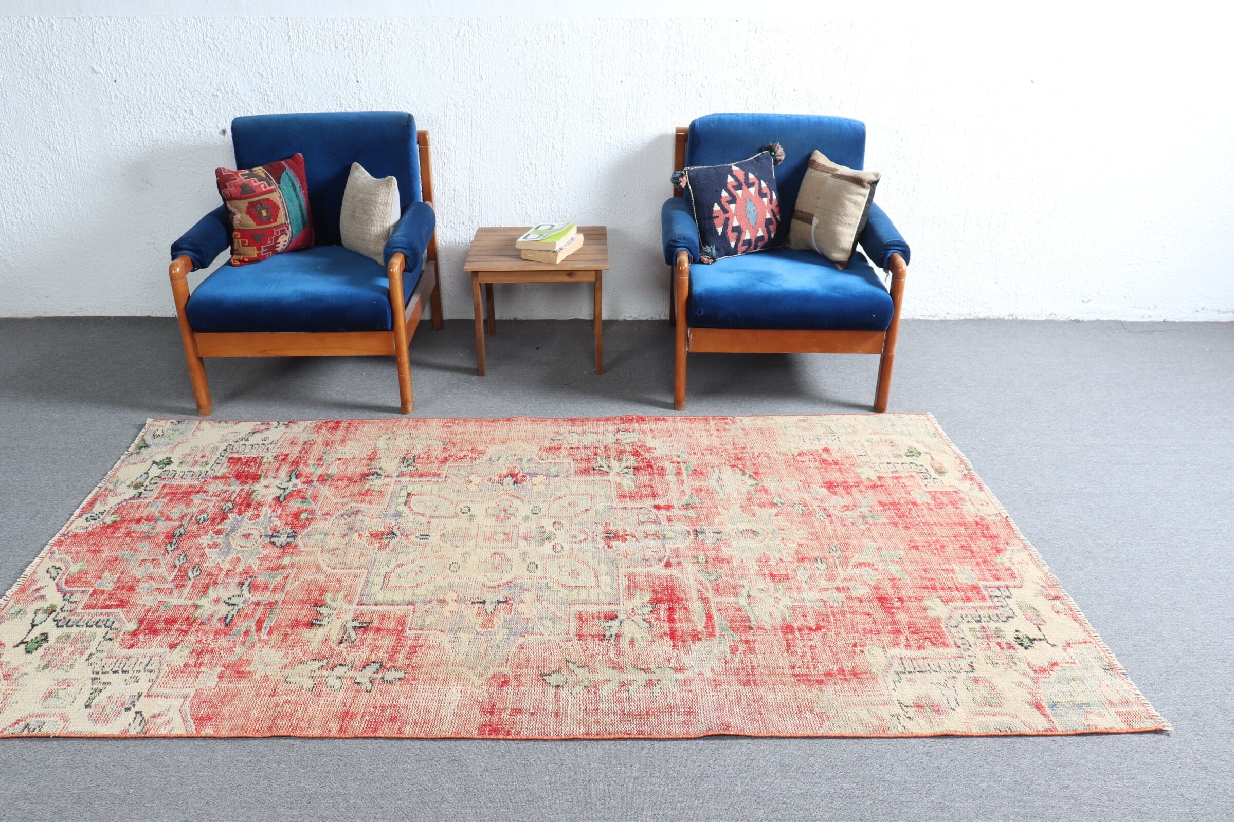 Mutfak Halısı, Türk Halısı, Vintage Halılar, Boho Halısı, Çocuk Halısı, Alan Halıları, 4,4x7,8 ft Alan Halısı, Soğuk Halı, Fas Halısı, Kırmızı Fas Halısı