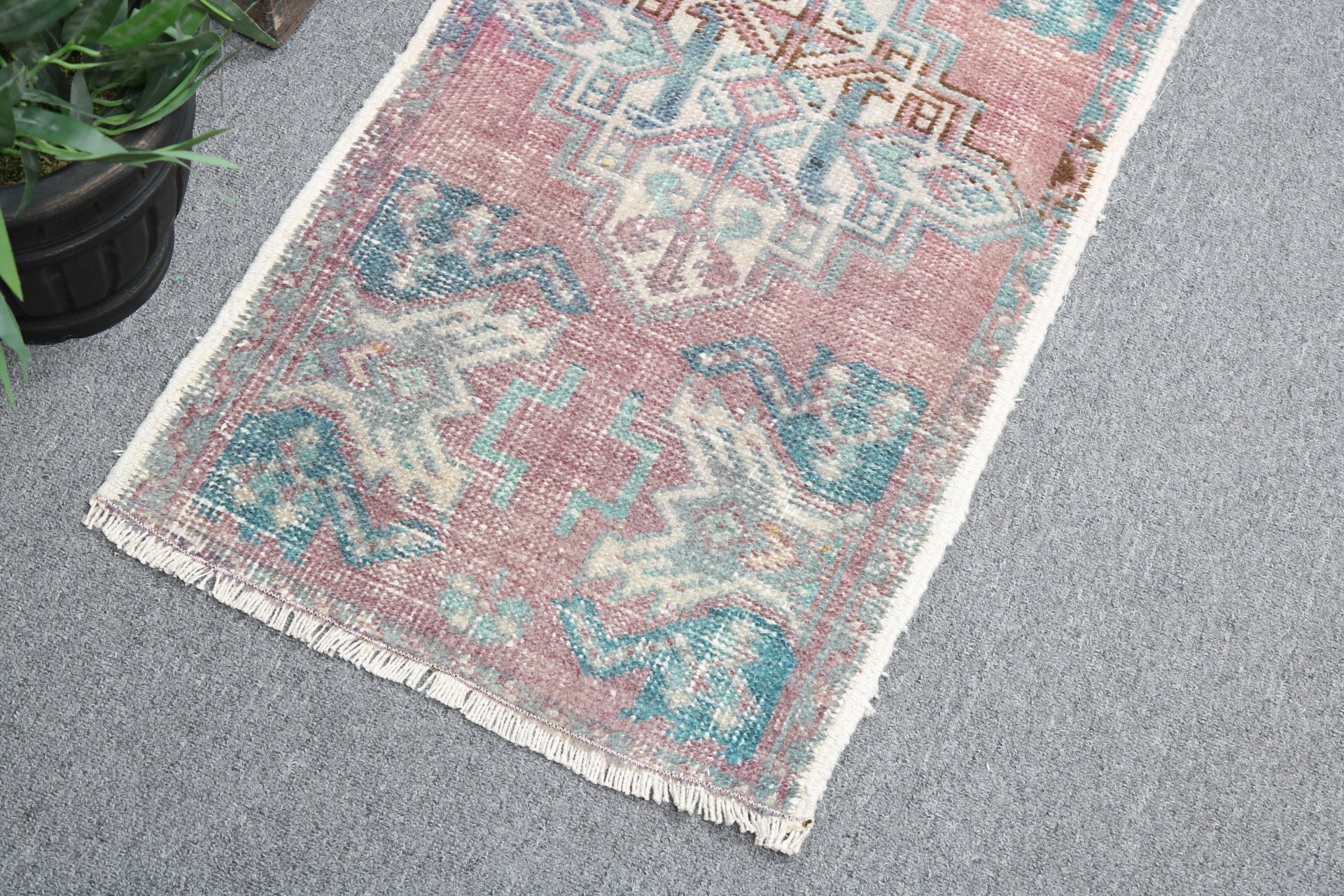 Purple Statement Rug, Entry Rug, Bedroom Rug, Floor Rugs, Vintage Rugs, Geometric Rugs, Flatweave Rugs, Turkish Rugs, 1.5x2.8 ft Small Rugs