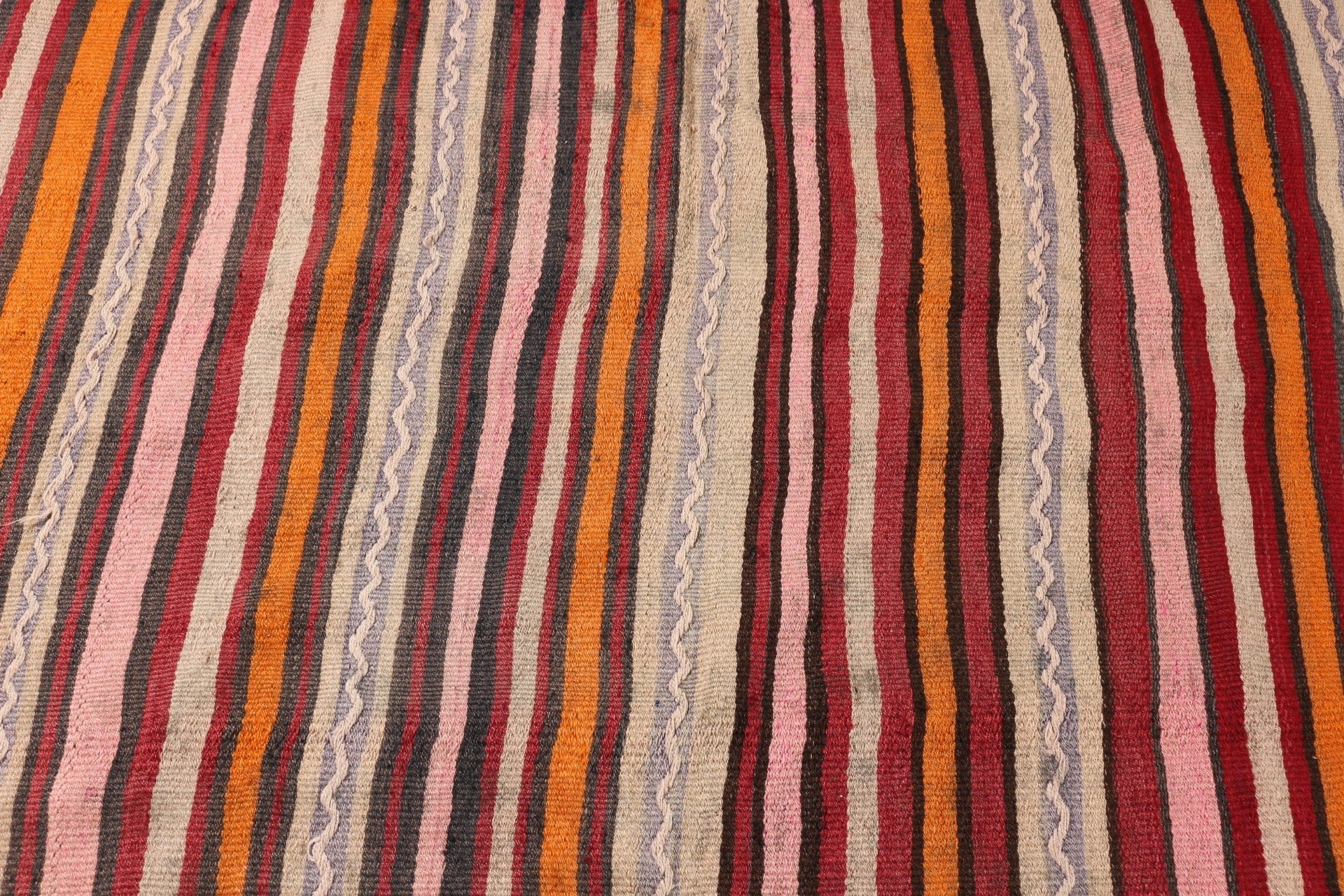 Mutfak Halısı, Yün Halı, 4.6x5.6 ft Alan Halısı, Vintage Halı, Yer Halıları, Kilim, Fas Halısı, Turuncu Antika Halı, Pastel Halılar, Türk Halıları