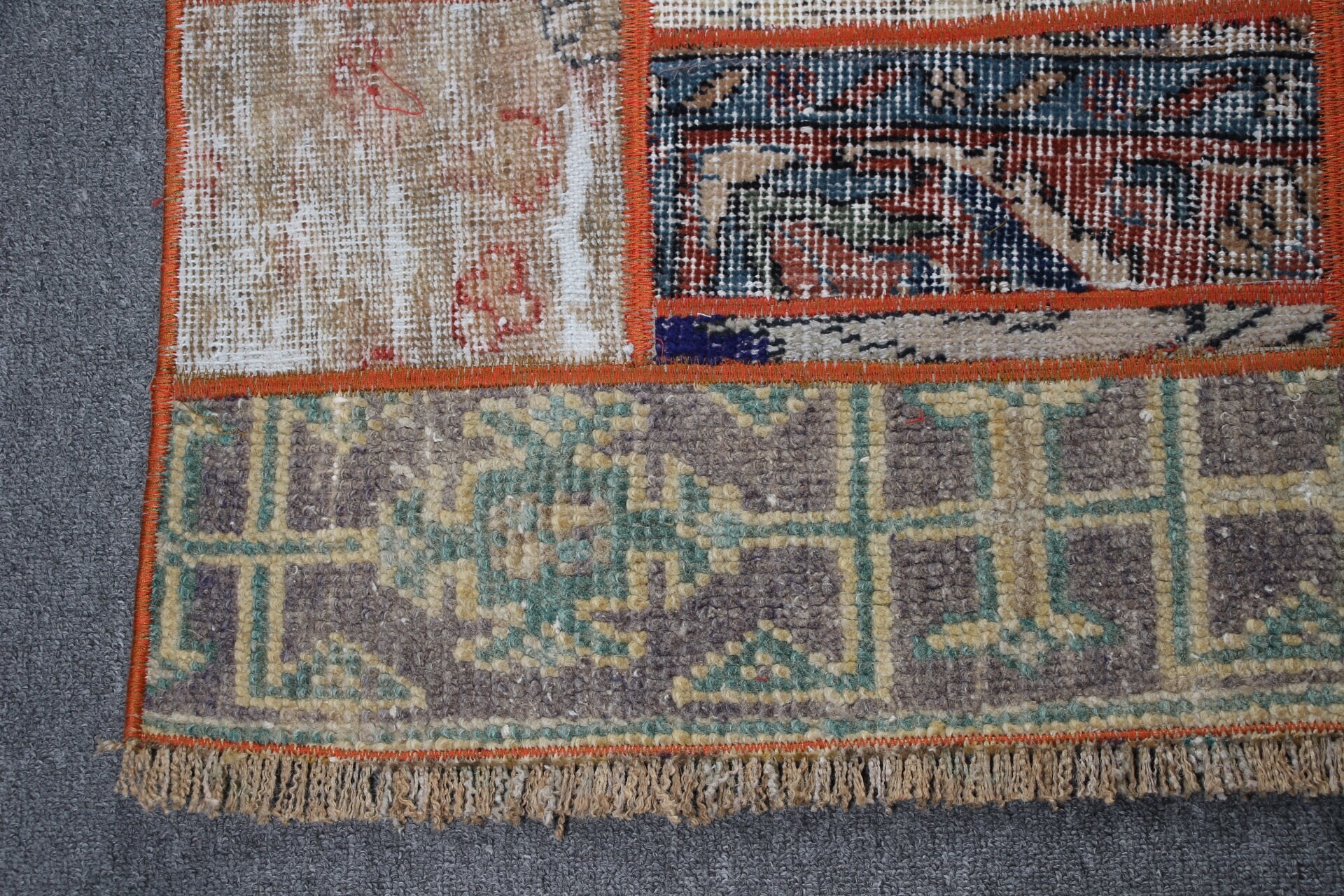 Vintage Halılar, Merdiven Halısı, 2,3x5,9 ft Koşucu Halıları, Yün Halıları, Oryantal Halılar, Koşucu Halıları, Boho Halısı, Turuncu Fas Halısı, Türk Halısı