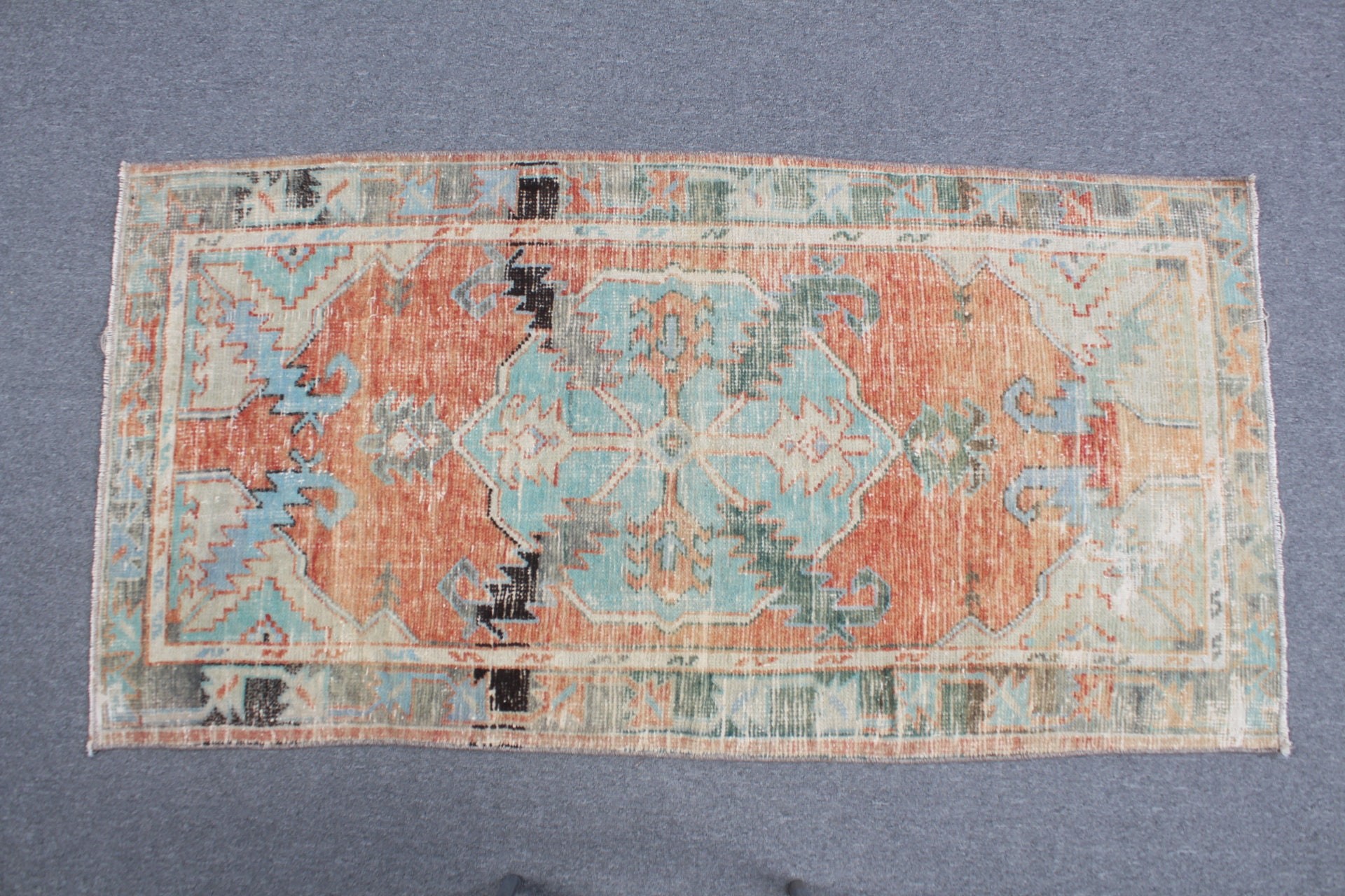 Red Cool Rugs, Car Mat Rug, Vintage Rugs, Turkish Rug, 2.6x5.2 ft Small Rugs, Rugs for Car Mat, Antique Rug, Bath Rugs